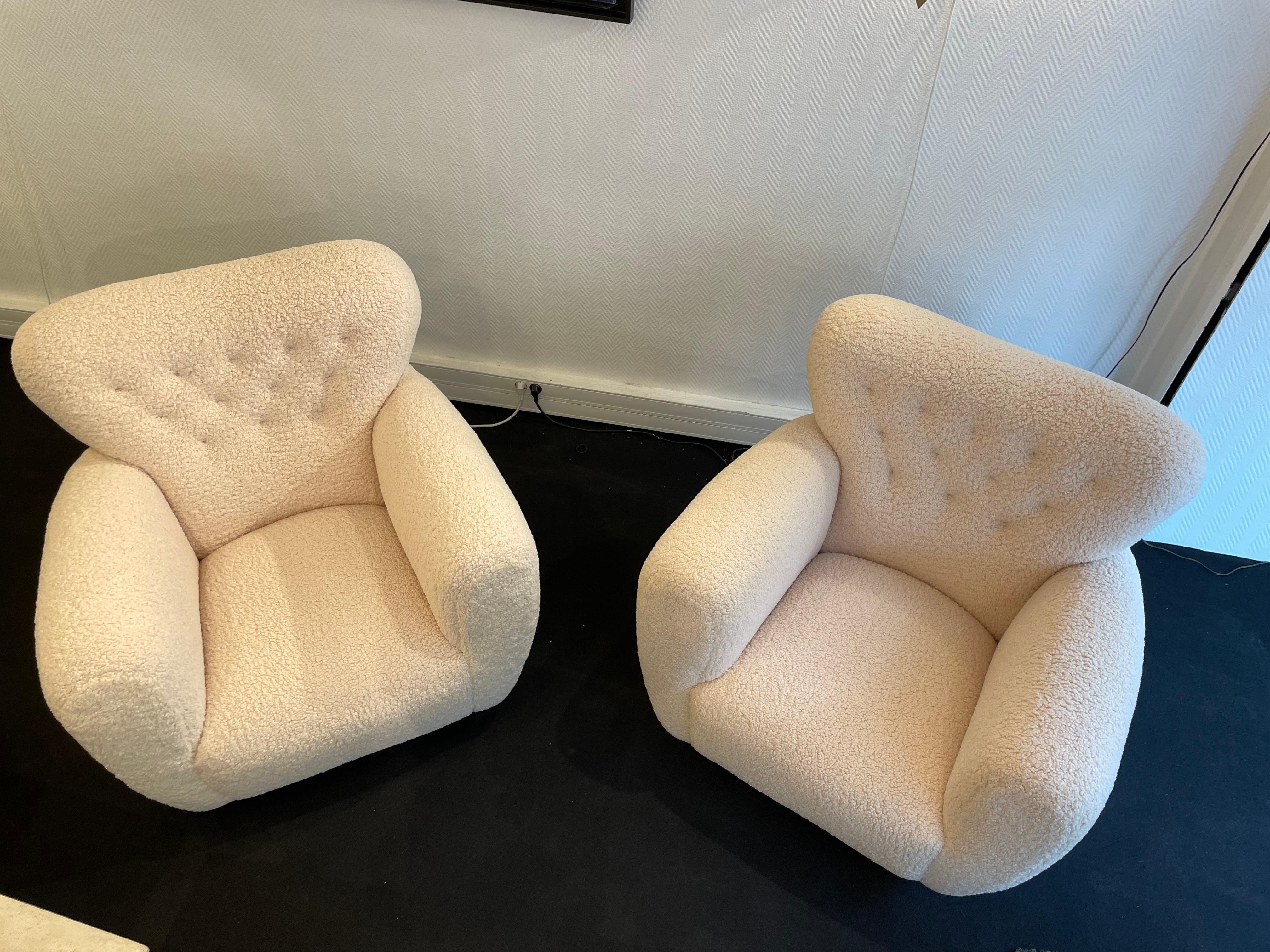 Pair of Italian Armchairs, 1950 In Good Condition In Saint-Ouen, FR