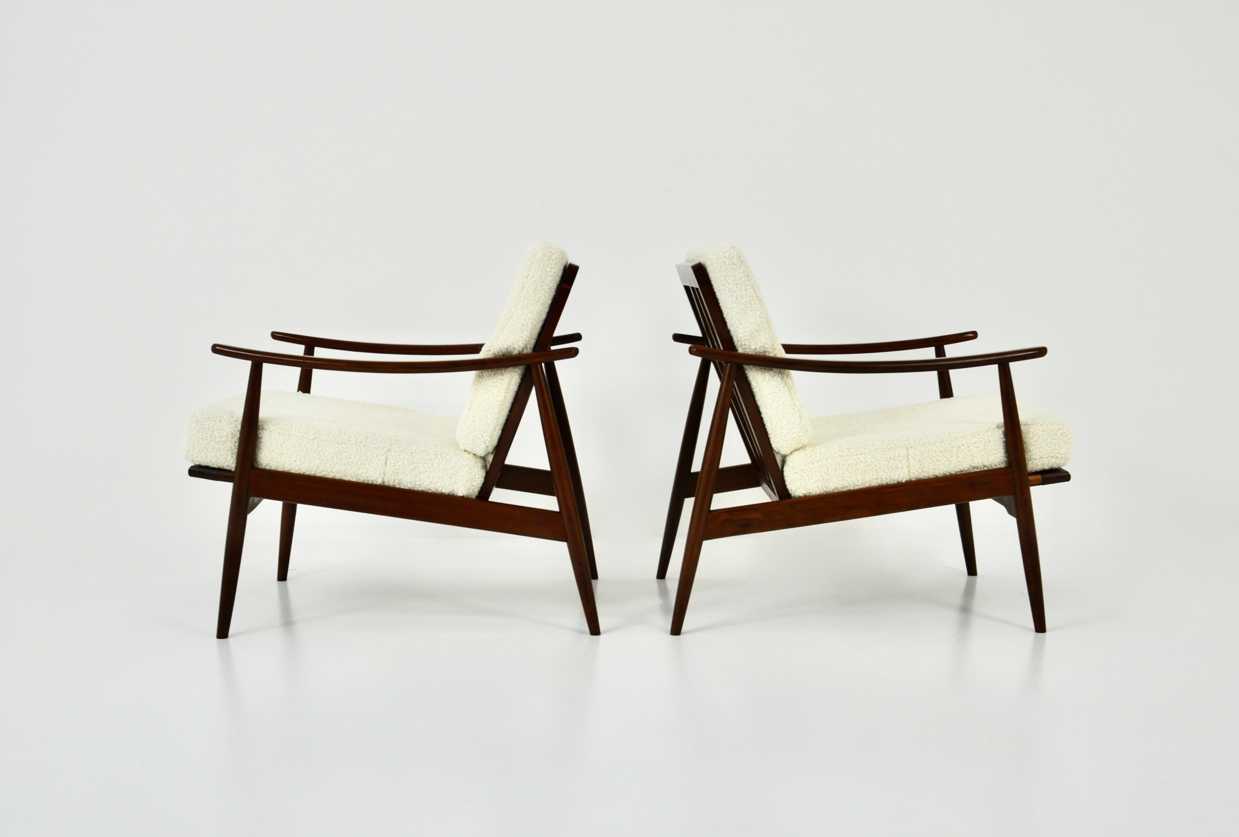 Mid-20th Century Pair of Italian Armchairs, 1960s For Sale
