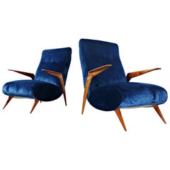 Pair of Italian Armchairs, 1960s