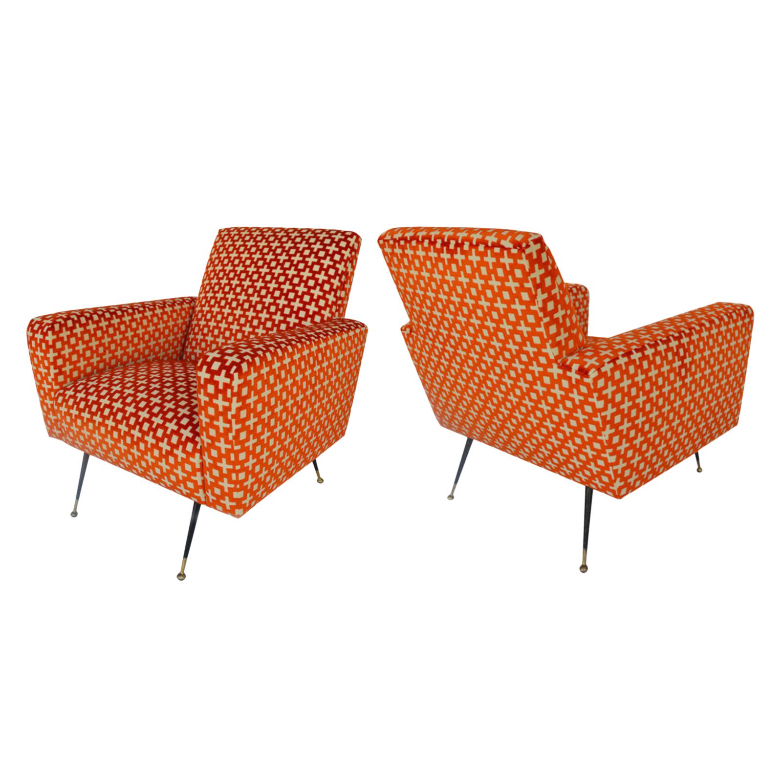 Pair of Italian Armchairs, 1960's