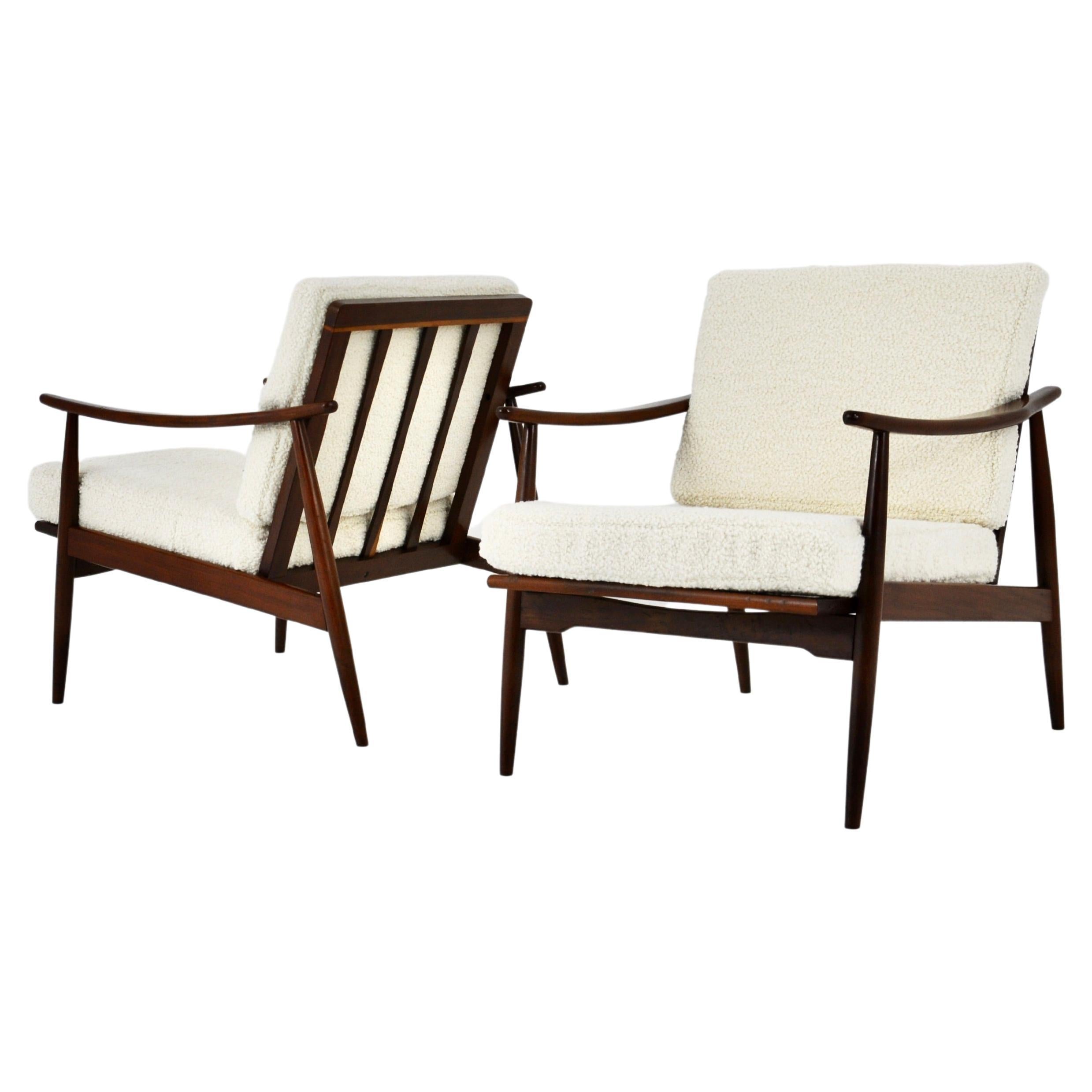 Pair of Italian Armchairs, 1960s For Sale