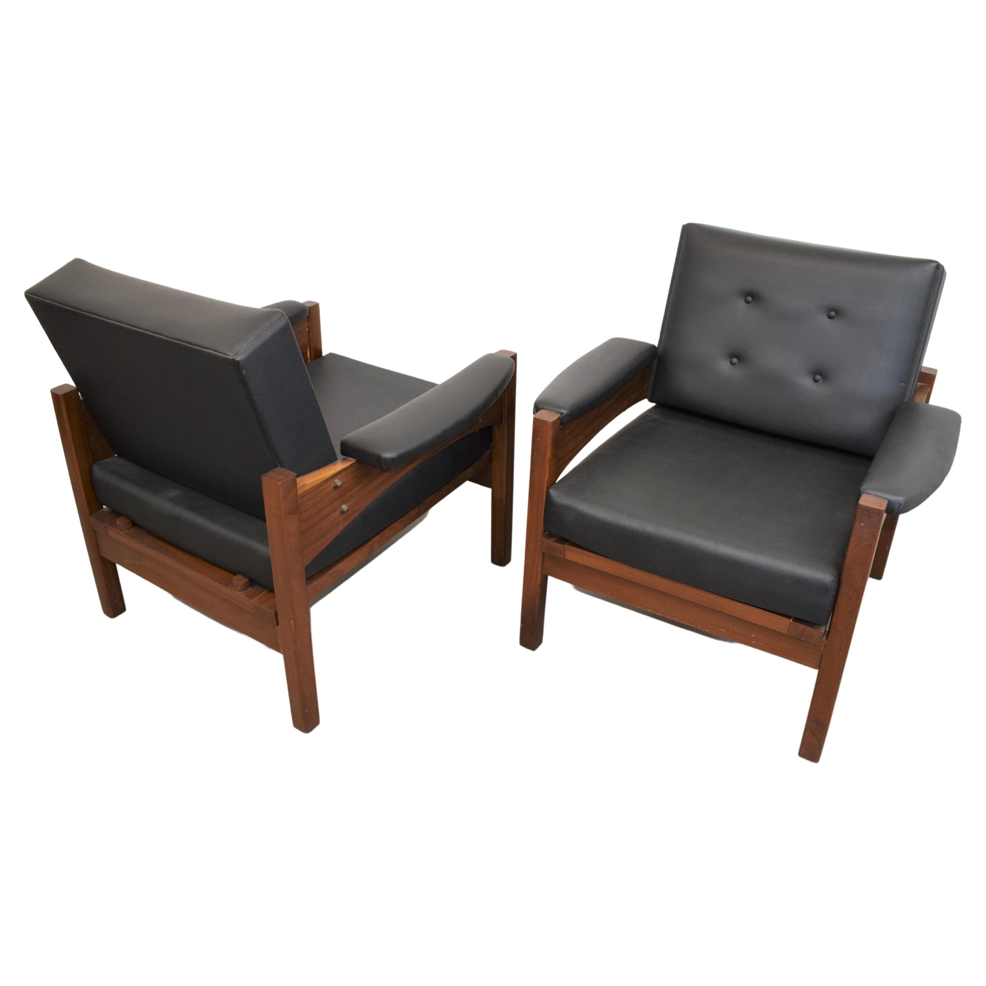 Pair of Italian Armchairs, 1970s For Sale