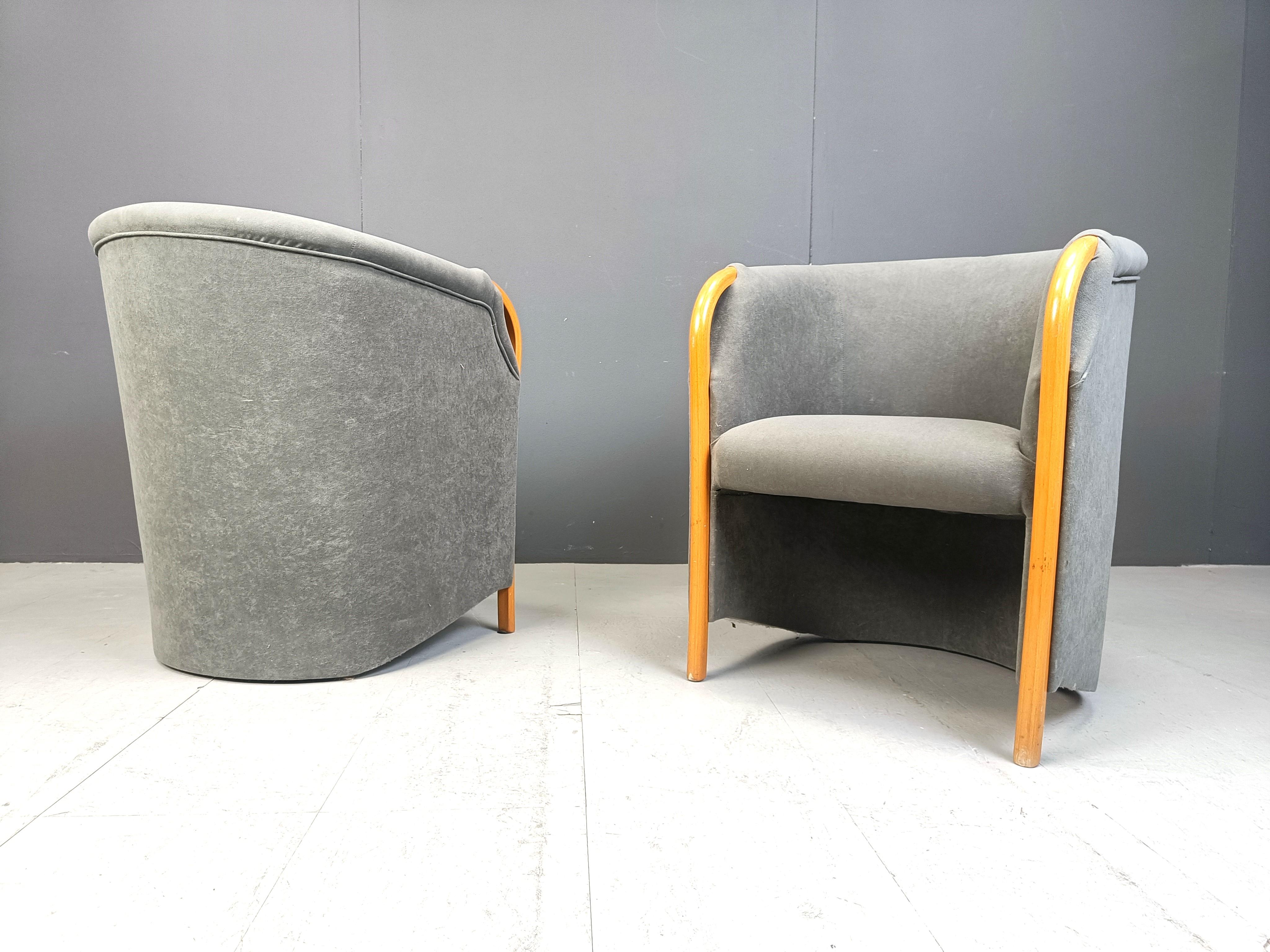 Pareja de sillones italianos, años 80 en Bueno estado para la venta en Leuven, Vlaams Gewest