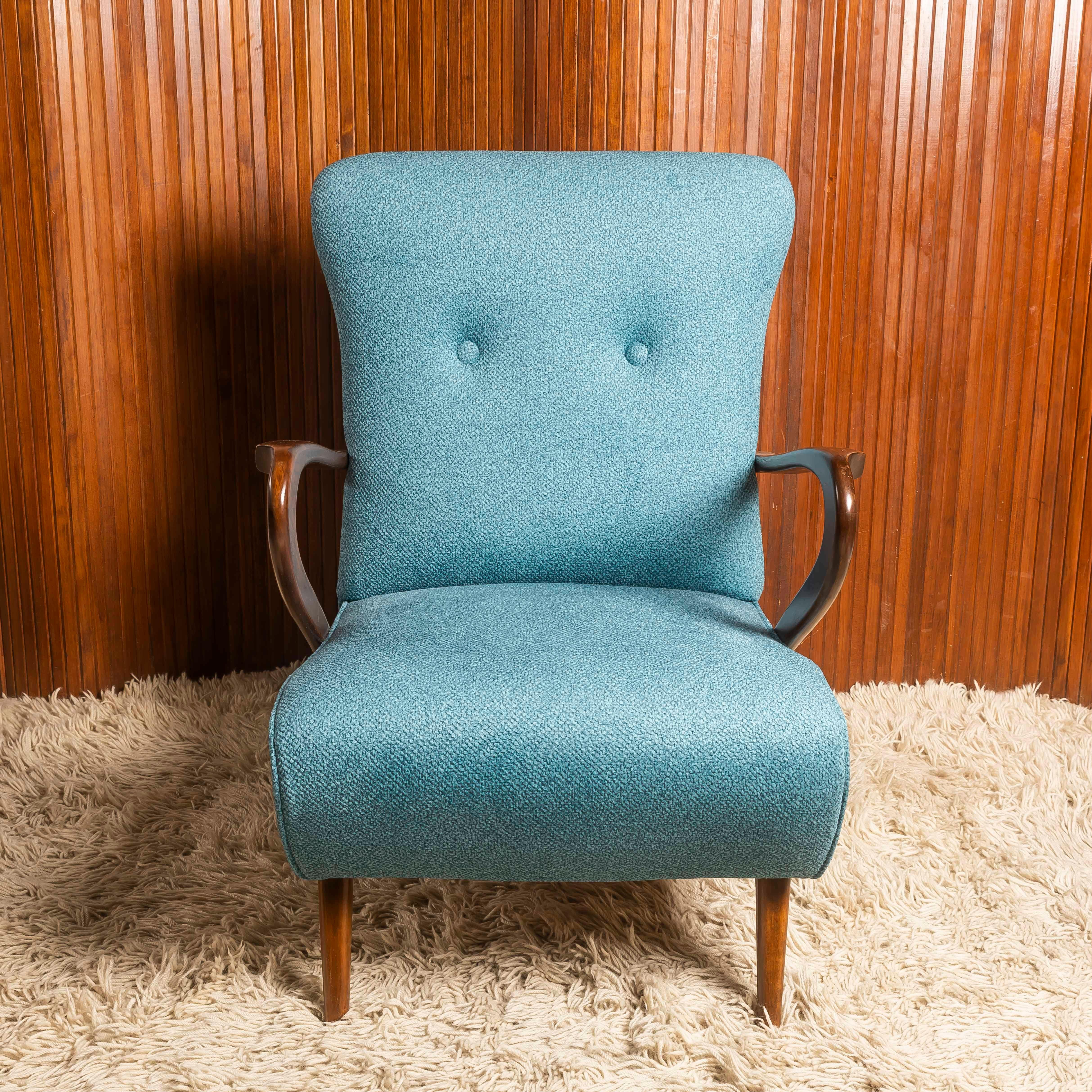 Pareja de sillones italianos atribuidos a Paolo Buffa, hacia 1950 en venta 2