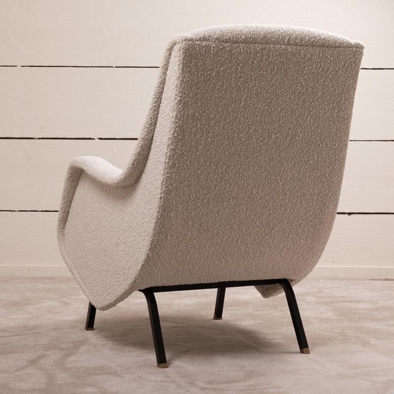 Acier Paire de fauteuils italiens d'Aldo Morbelli - 1950 en vente