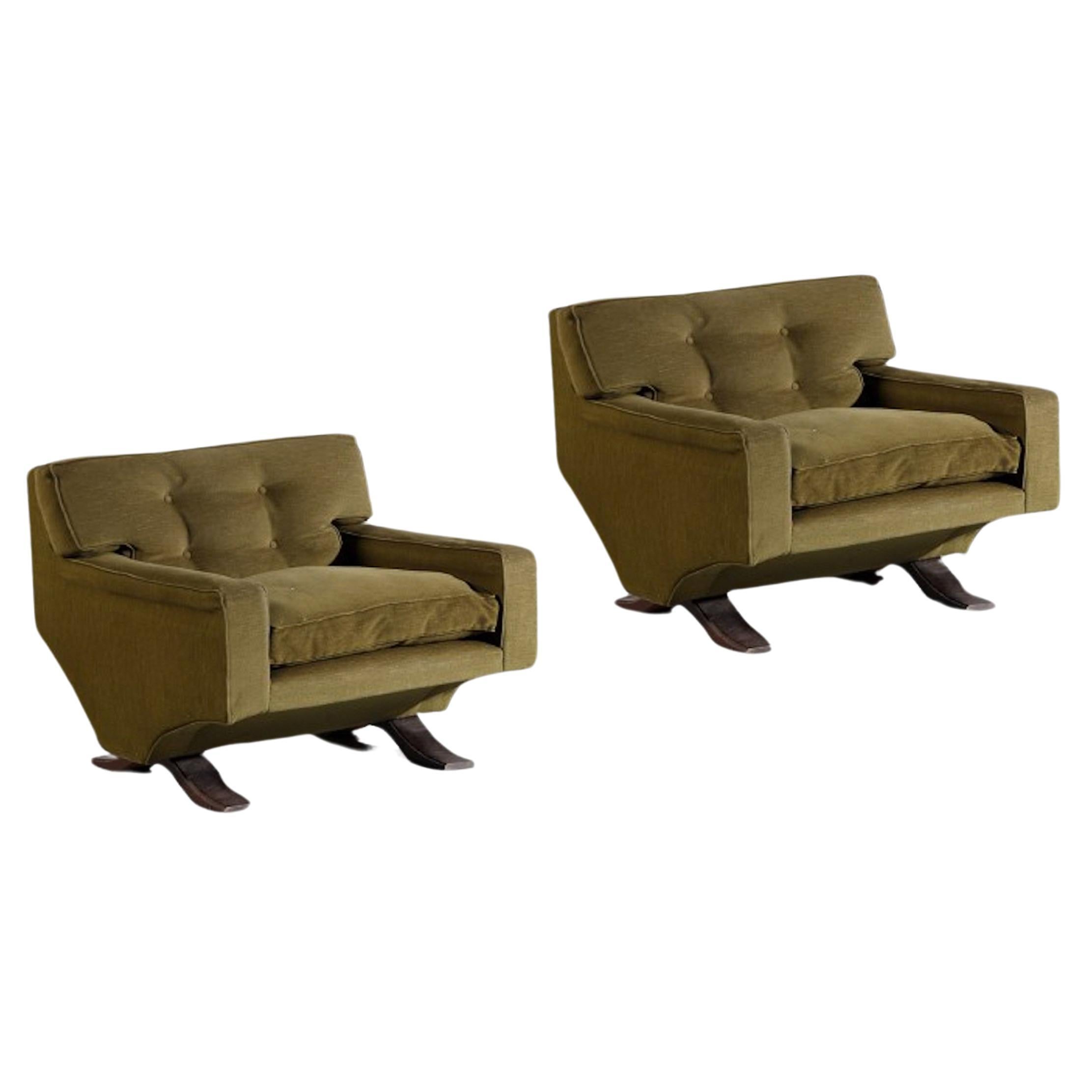Pair of Italian Armchairs by Franz Sartori for Flexform, 1965 (Customizable) For Sale