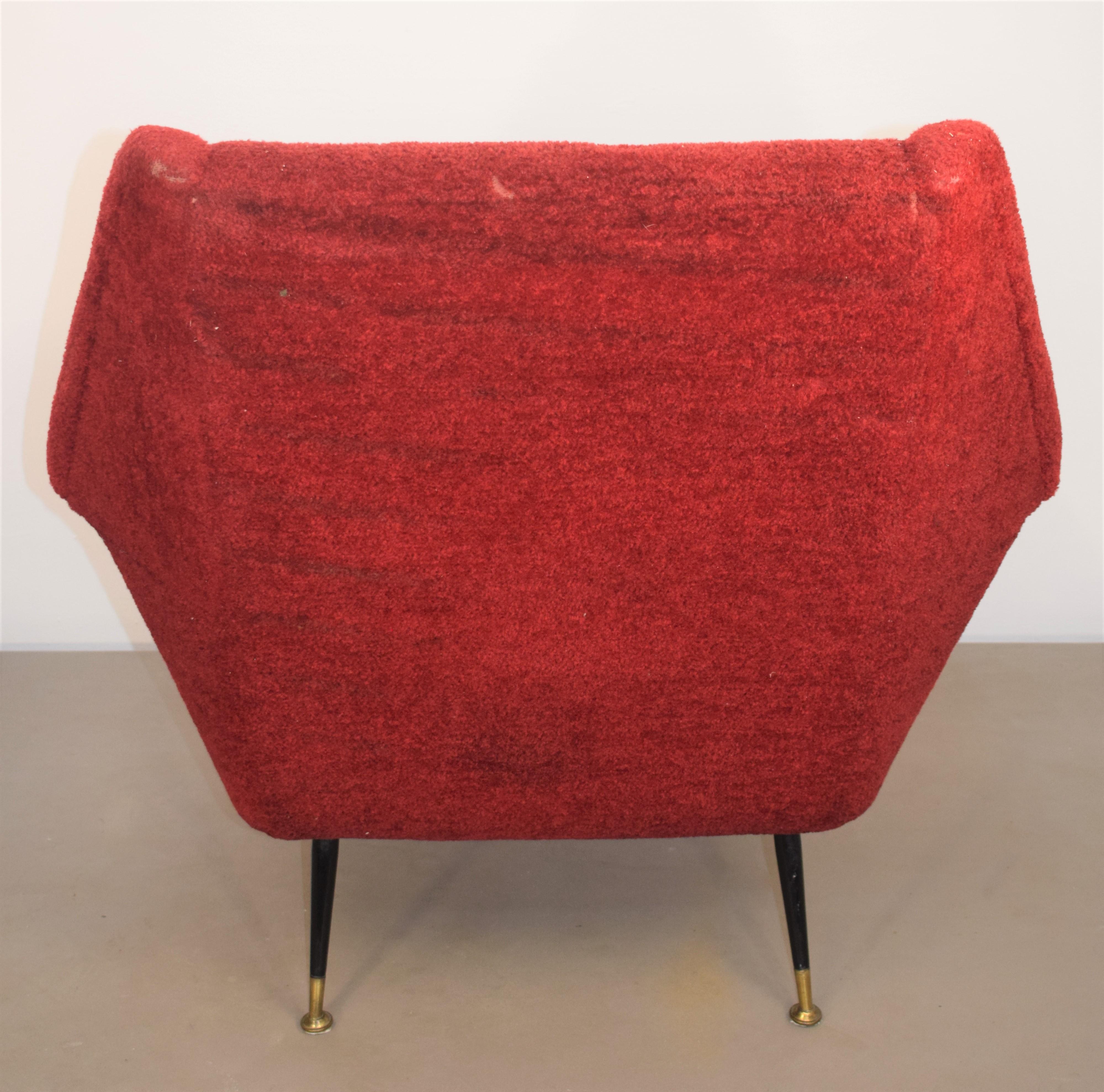 Pair of Italian armchairs by Gigi Radice, 1960s 5