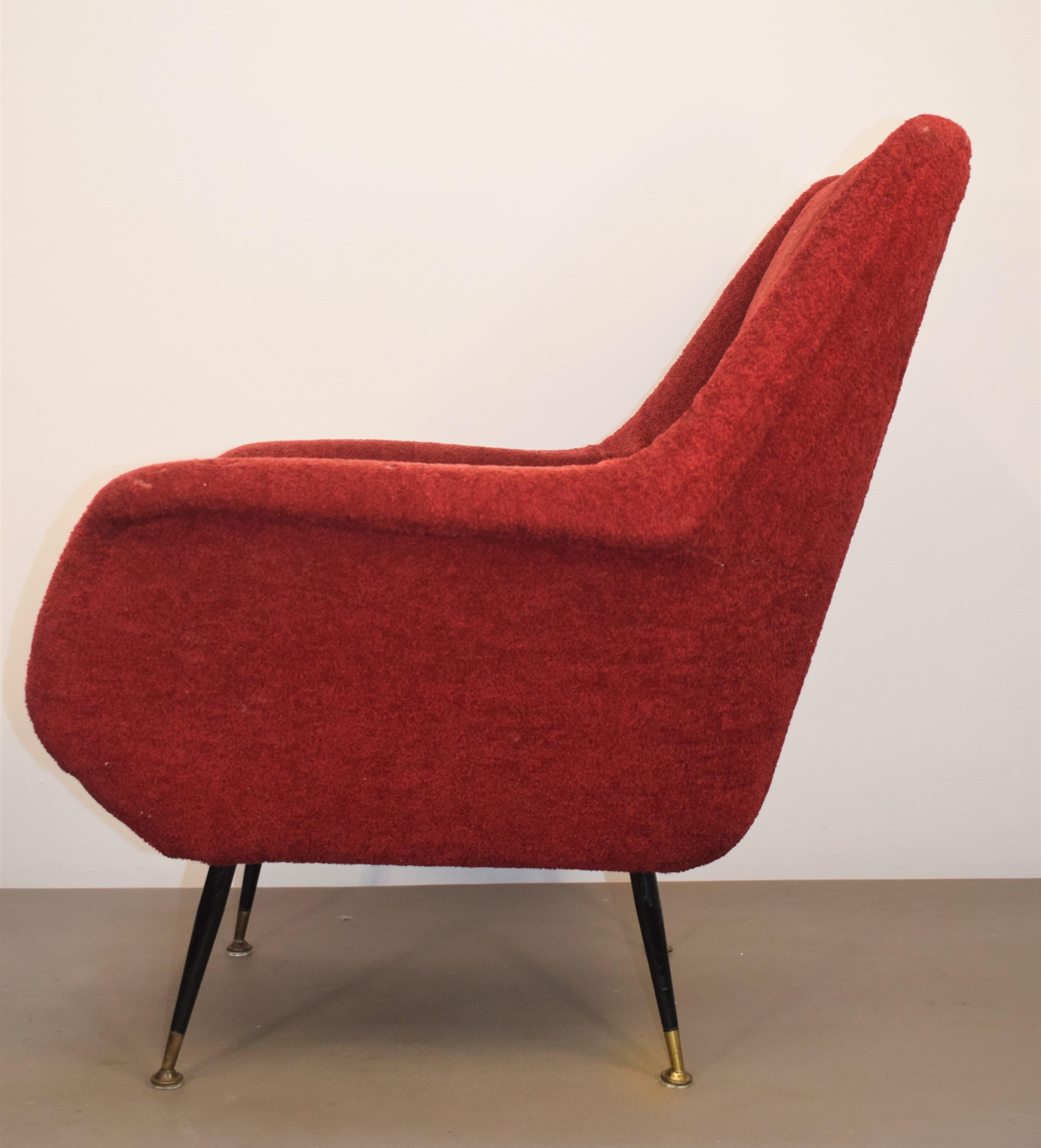 Pair of Italian armchairs by Gigi Radice, 1960s 2