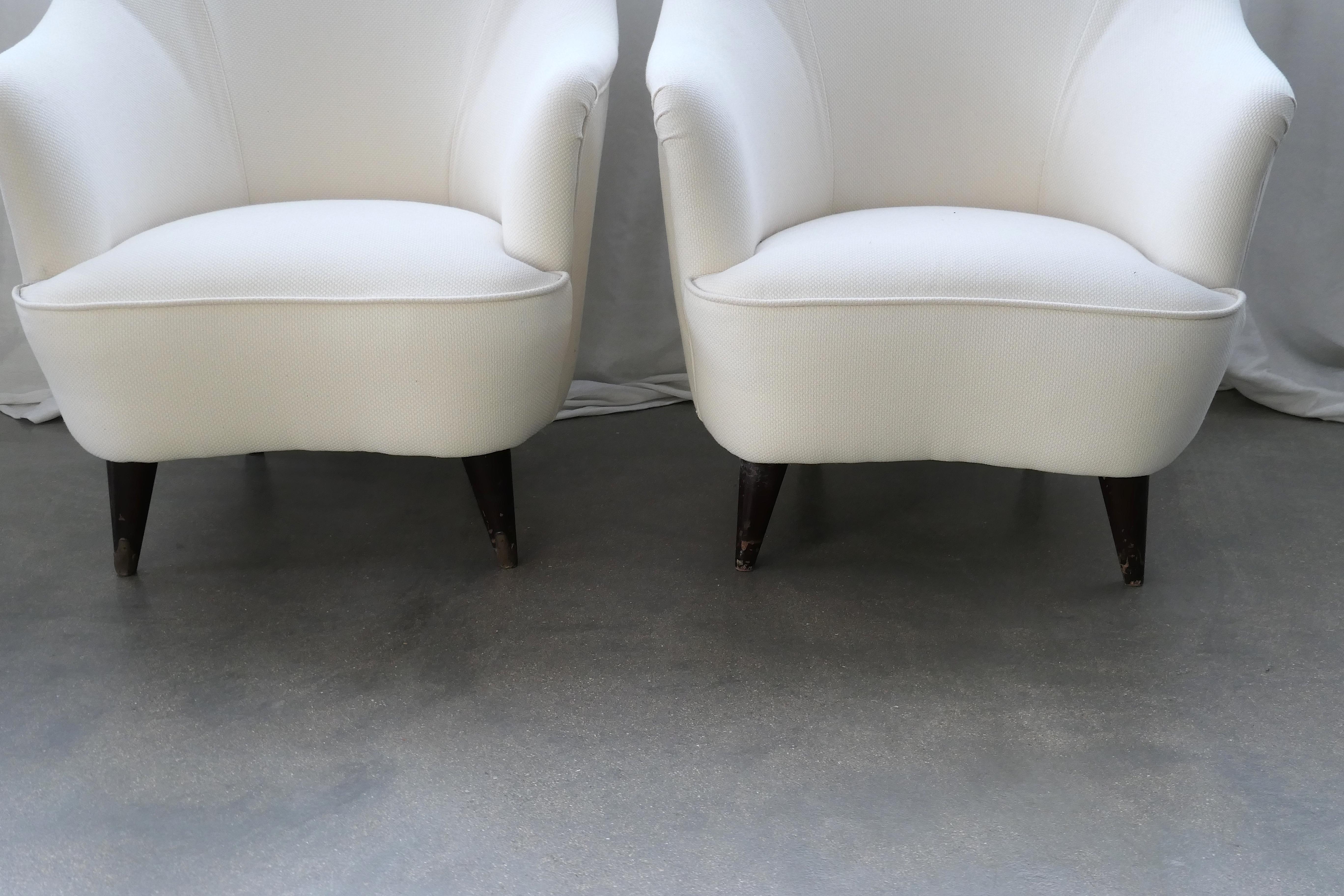 20th Century Pair of Italian Armchairs by Gio Ponti for Casa e Giardino, 1930s For Sale