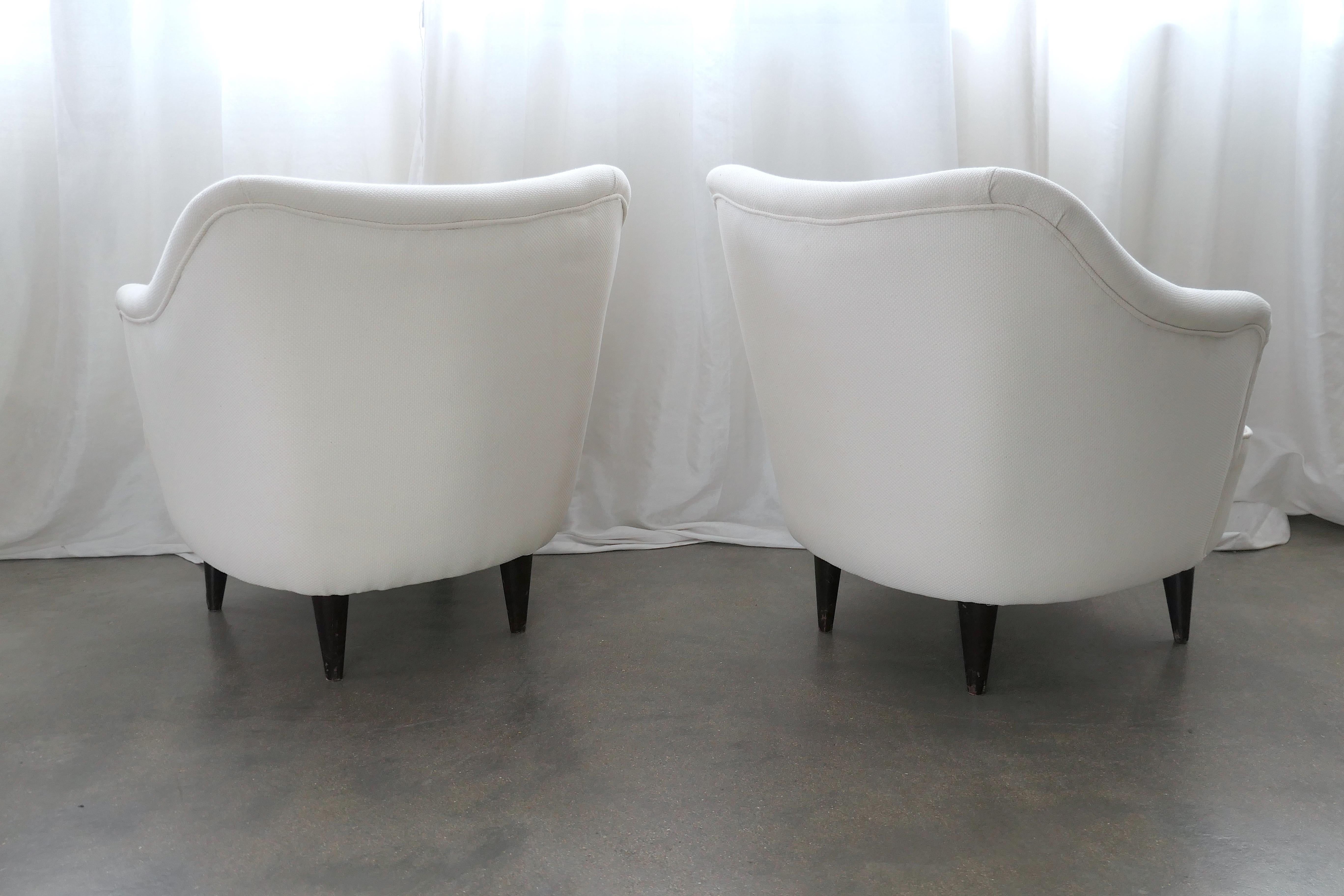 Pair of Italian Armchairs by Gio Ponti for Casa e Giardino, 1930s For Sale 2