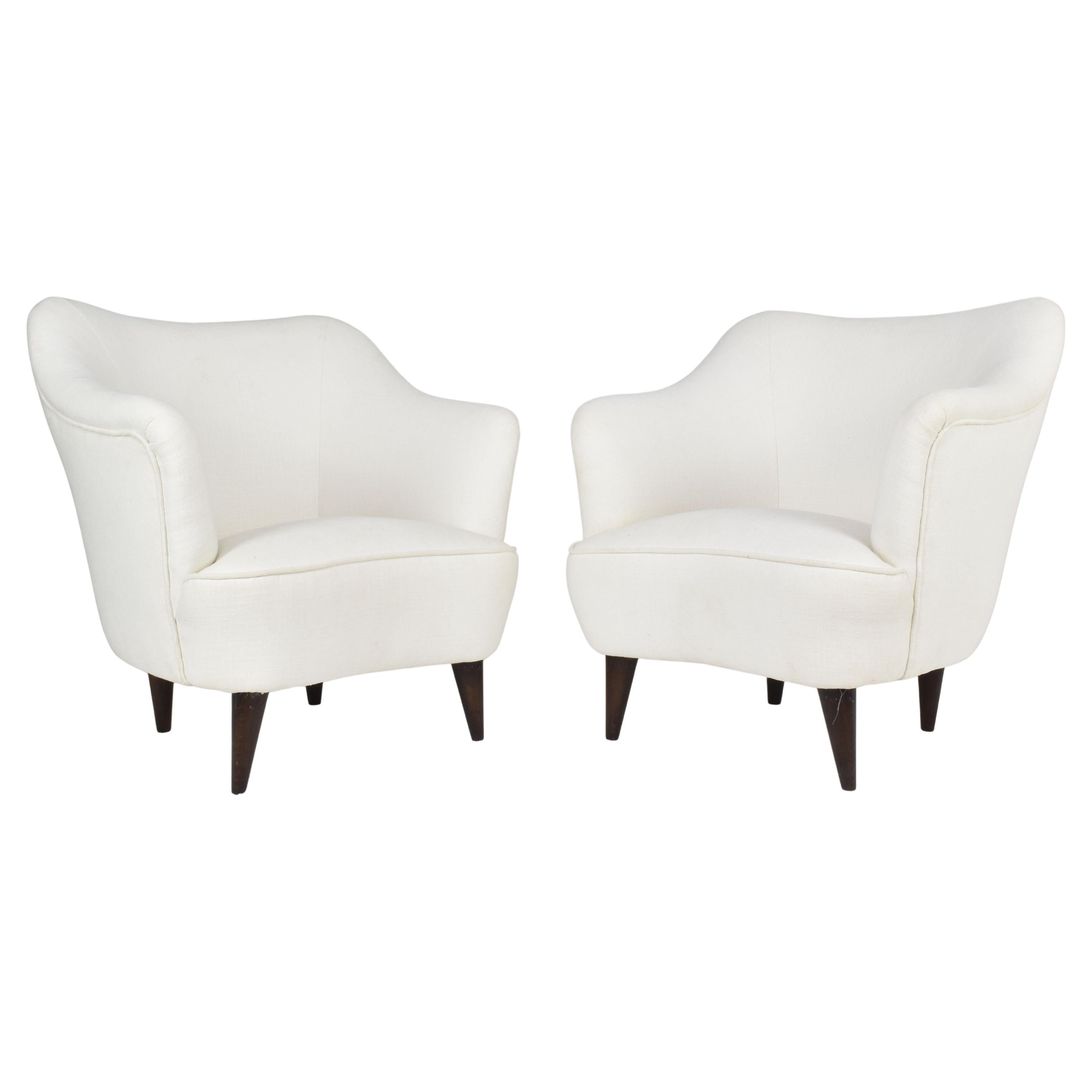 Pair of Italian Armchairs by Gio Ponti for Casa e Giardino, 1930s For Sale
