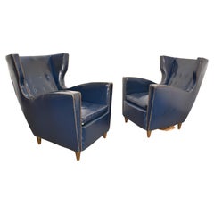 Pair of Italian armchairs by Melchiorre Bega, 1950s