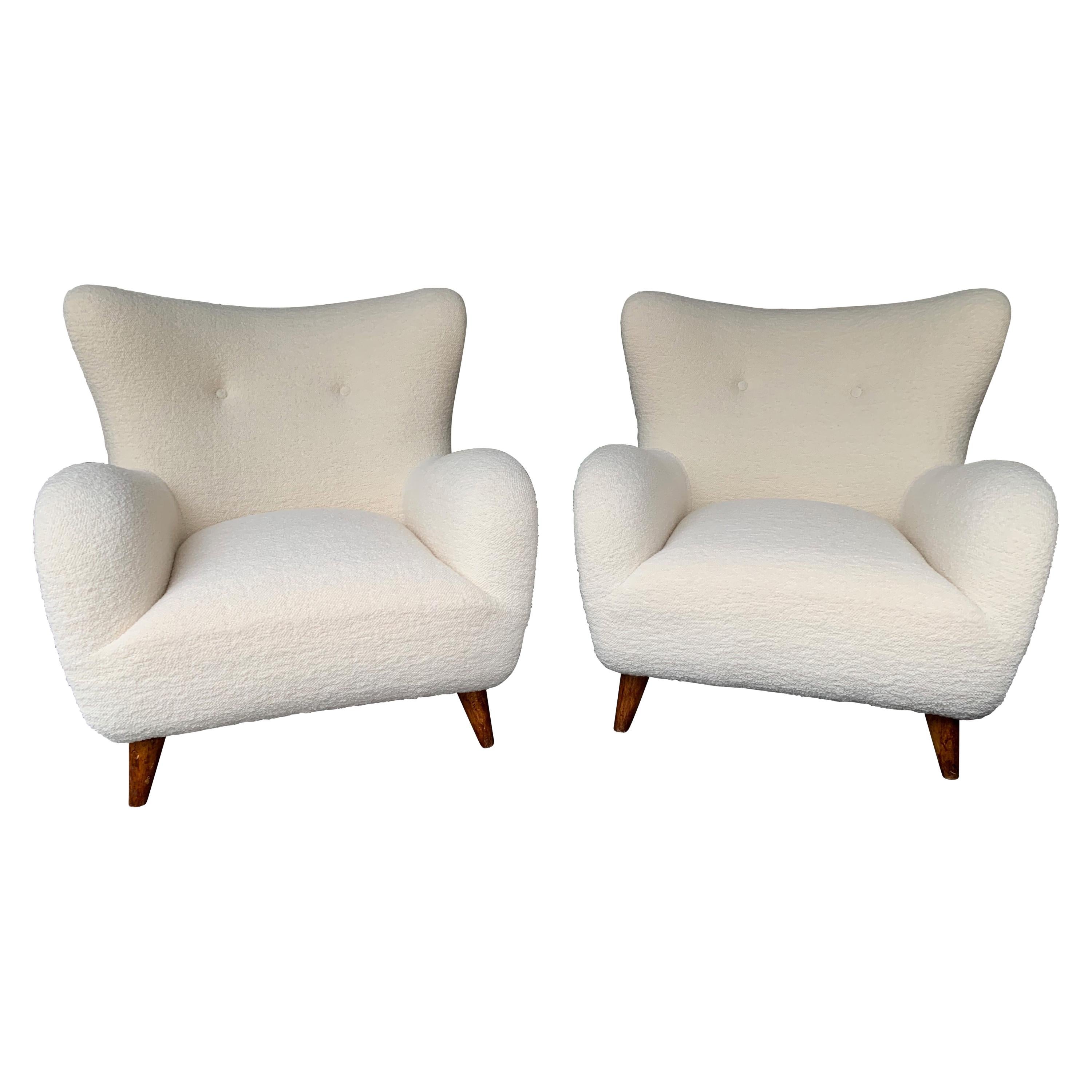 Pair of Italian Armchairs by Melchiorre Bega, Italy, 1950s