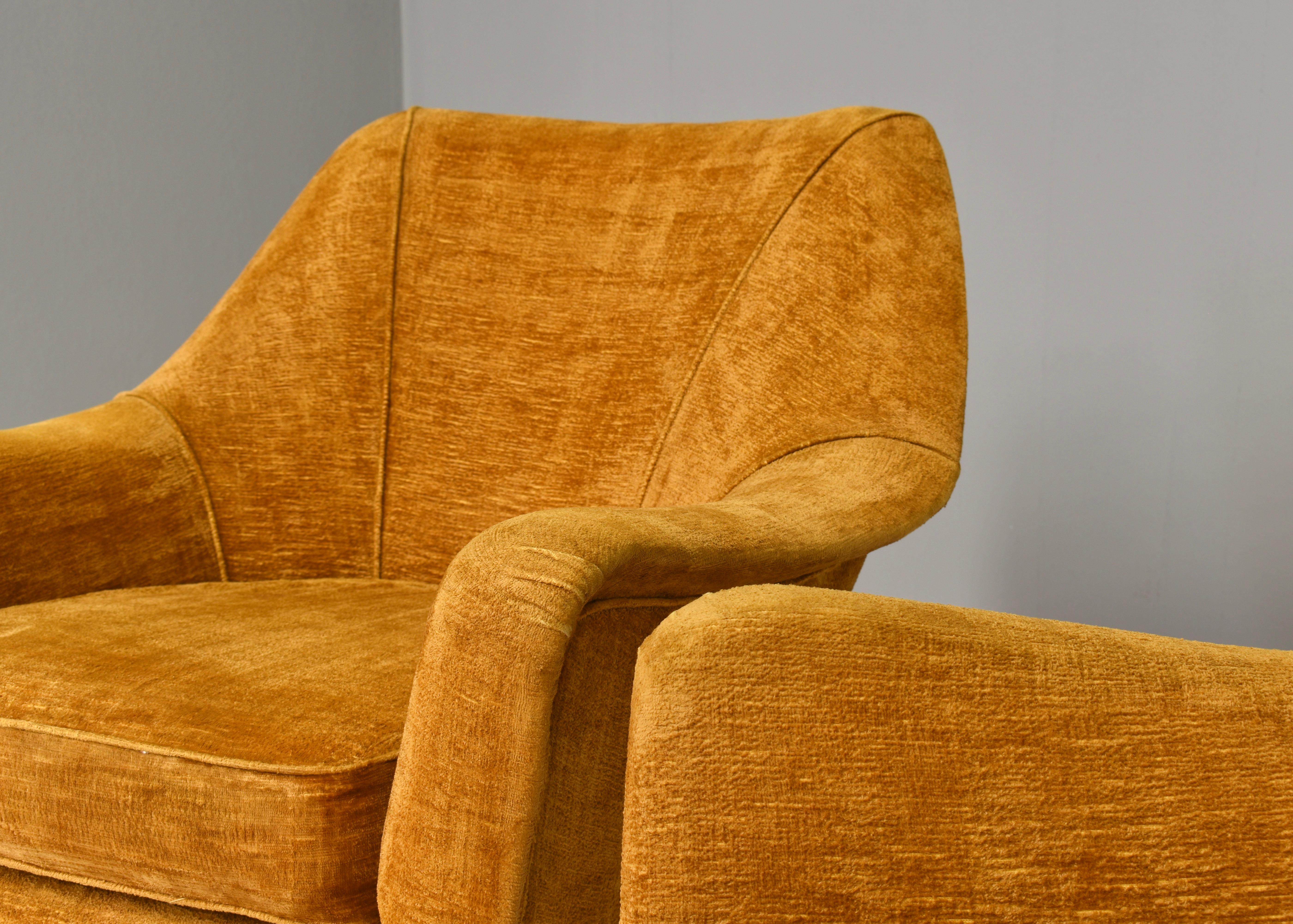 Paar italienische Sessel im Stil von Ico Parisi, Italien, um 950 im Angebot 8