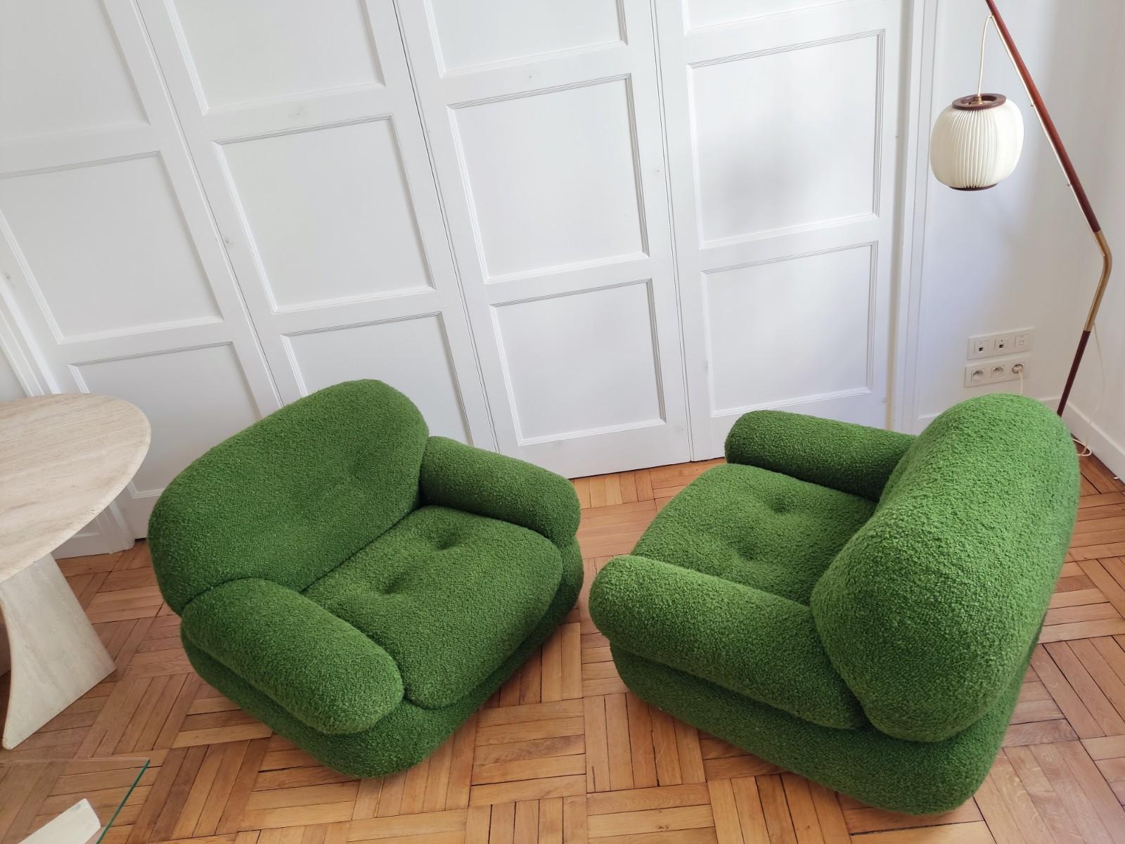 Pair of Italian Armchairs by Sapporo for Mobil Girgi 1
