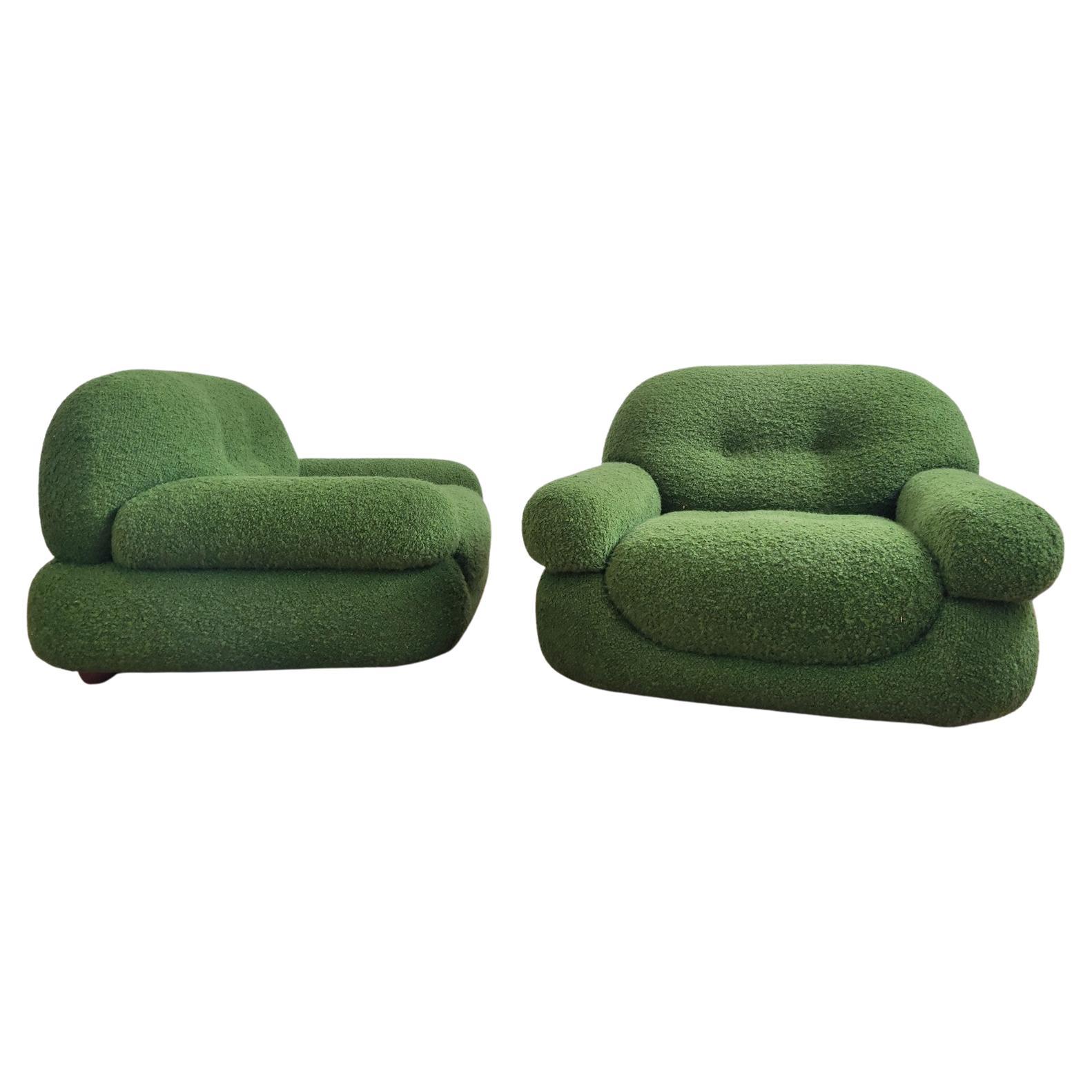 Pair of Italian Armchairs by Sapporo for Mobil Girgi