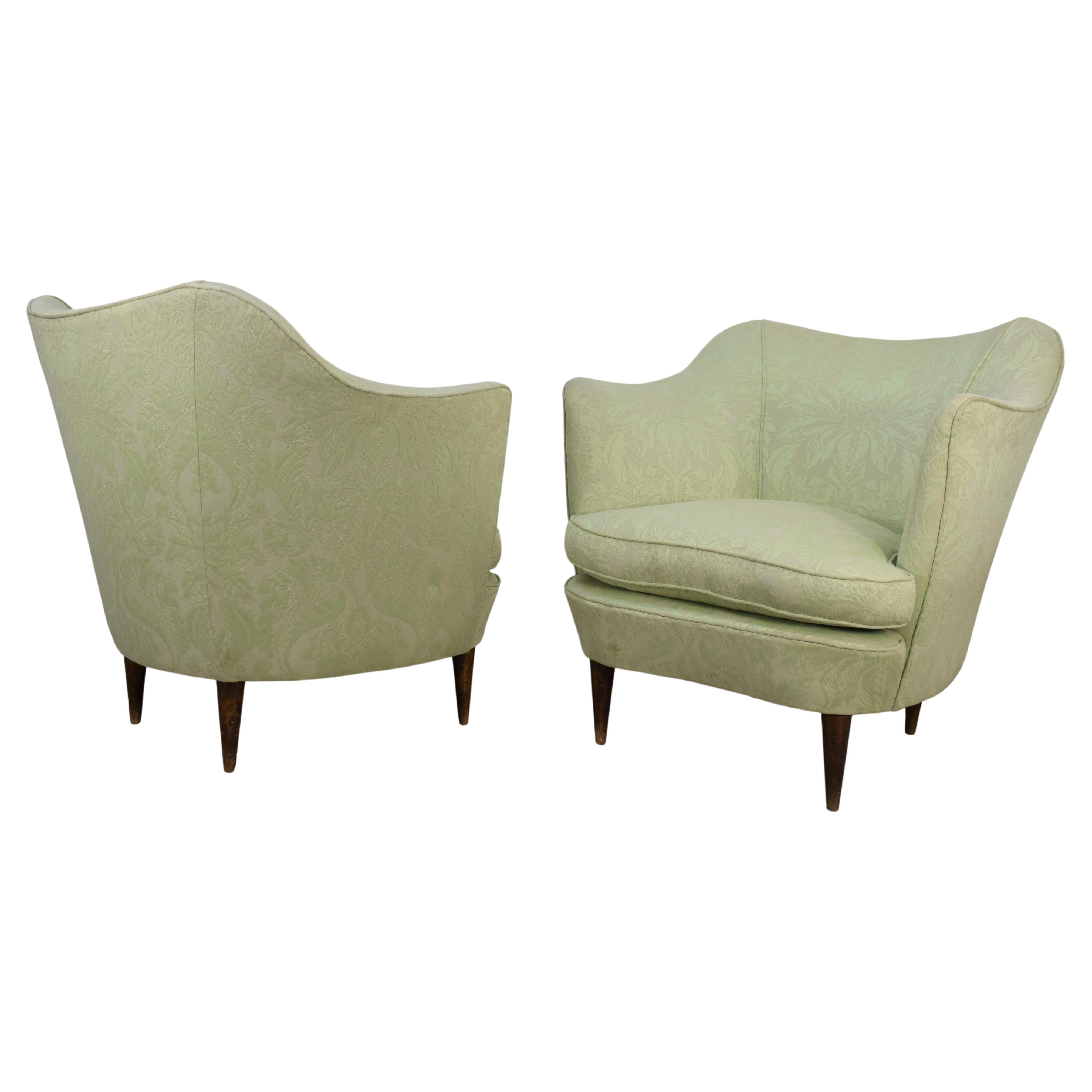 Paar italienische Sessel, Casa & Giardino, 1950er-Jahre im Angebot