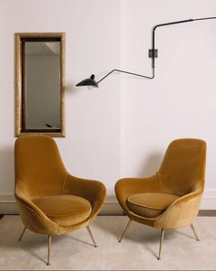 Pair of Italian Armchairs, circa 1950s