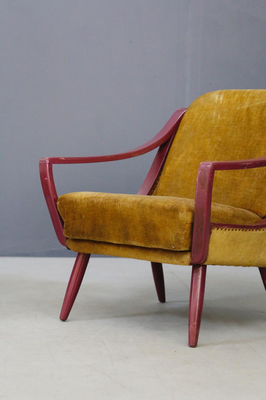 Pair of Italian Armchairs from 1950s In Good Condition In Milano, IT