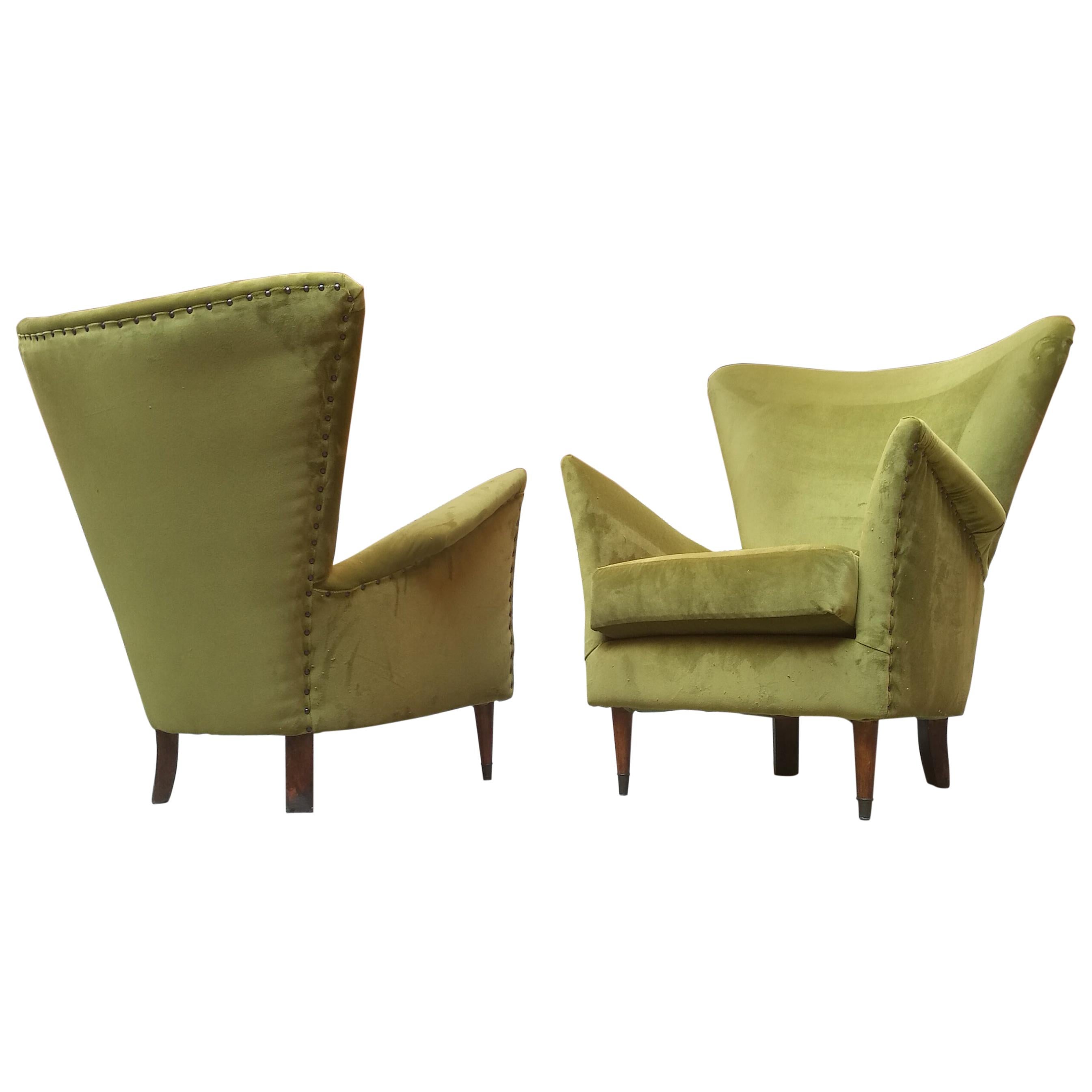 Pair of Italian Armchairs from 1950s