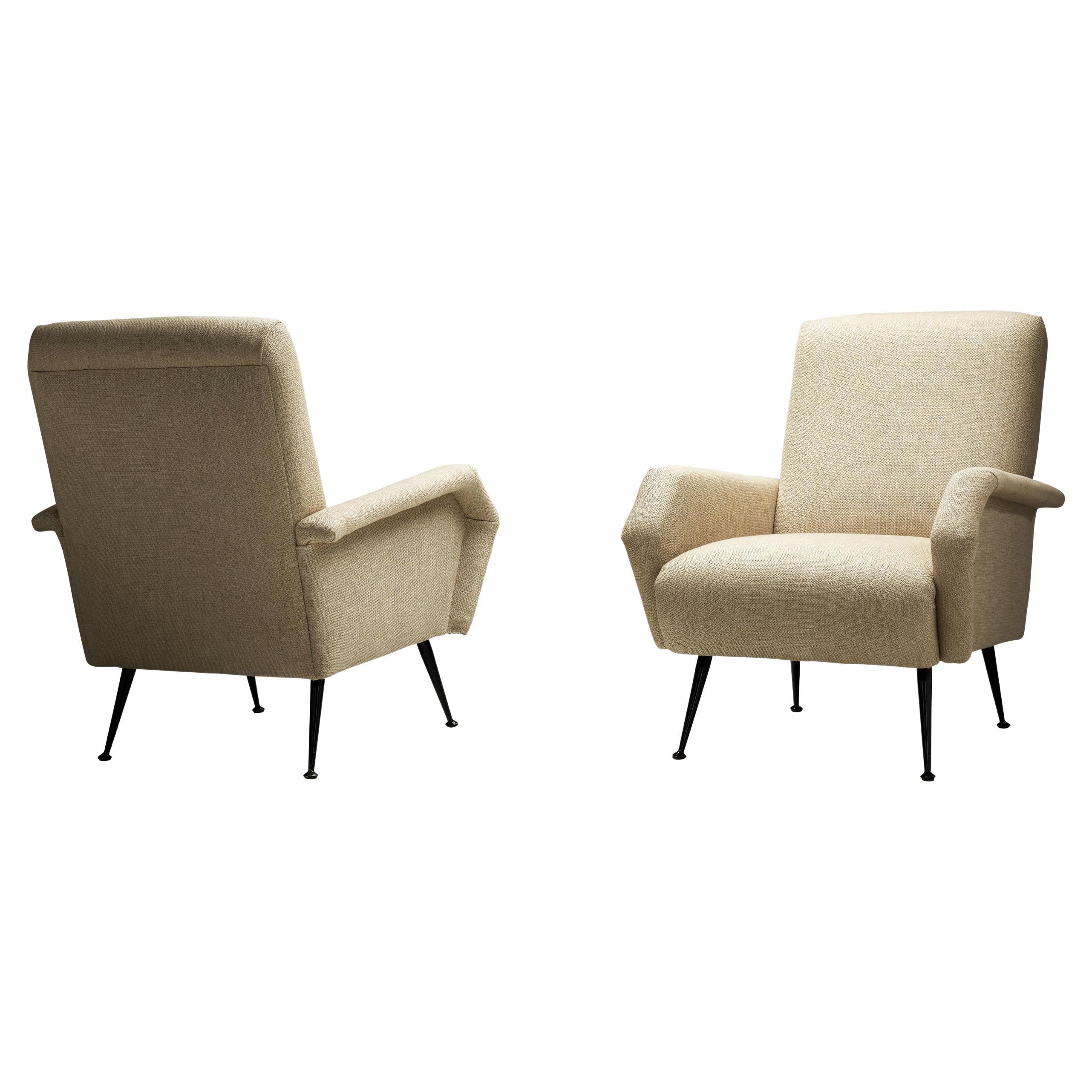 Pair of Italian Armchairs in the manner of Marco Zanuso, Italy 1960s