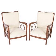 Pair of Italian Armchairs in the Manner of Paolo Buffa