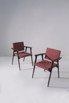 Pair of Italian Armchairs in the Style of Franco Albini for Poggi