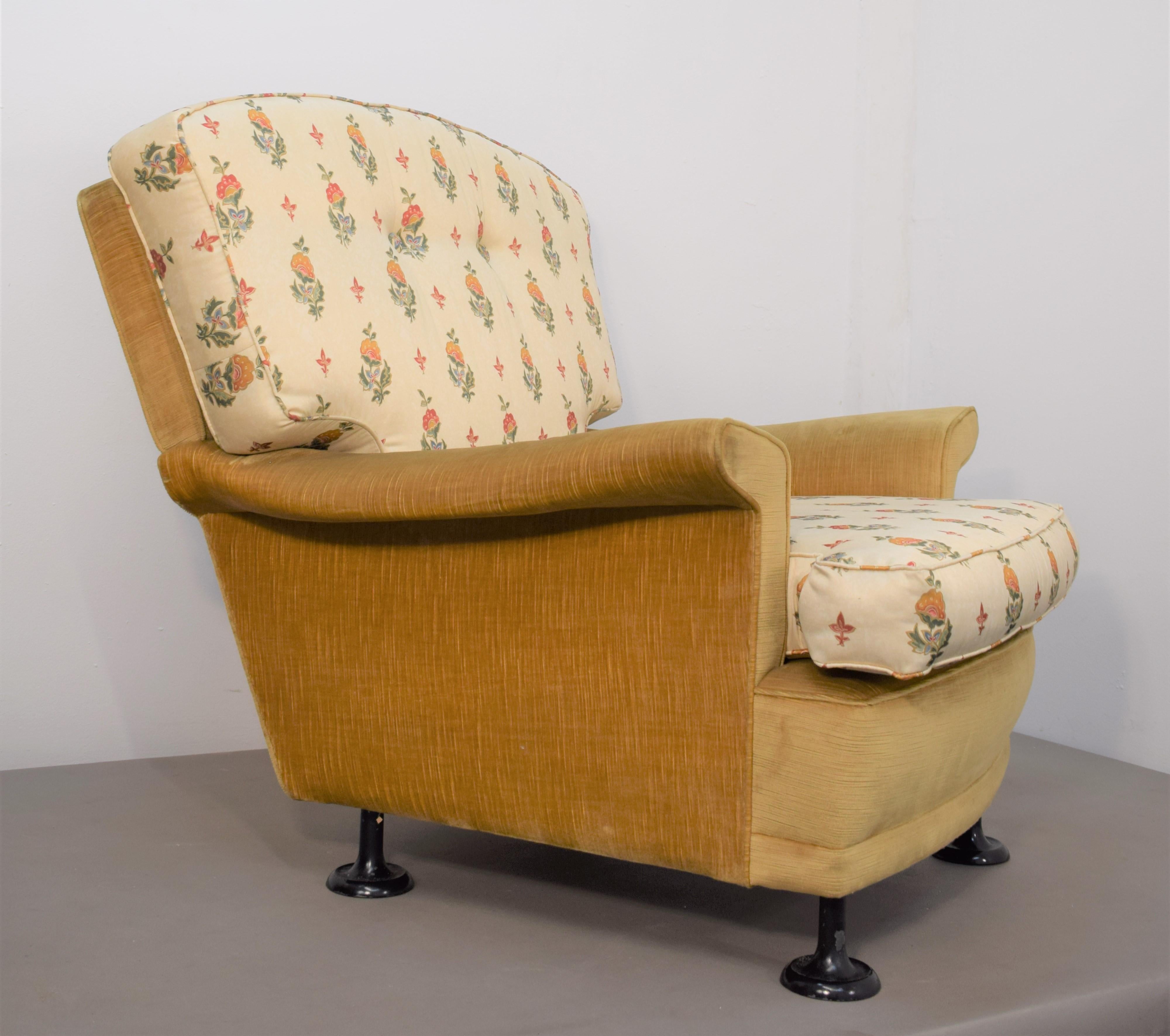 Paire de fauteuils italiens dans le style de Marco Zanuso, années 1960 Bon état - En vente à Palermo, PA
