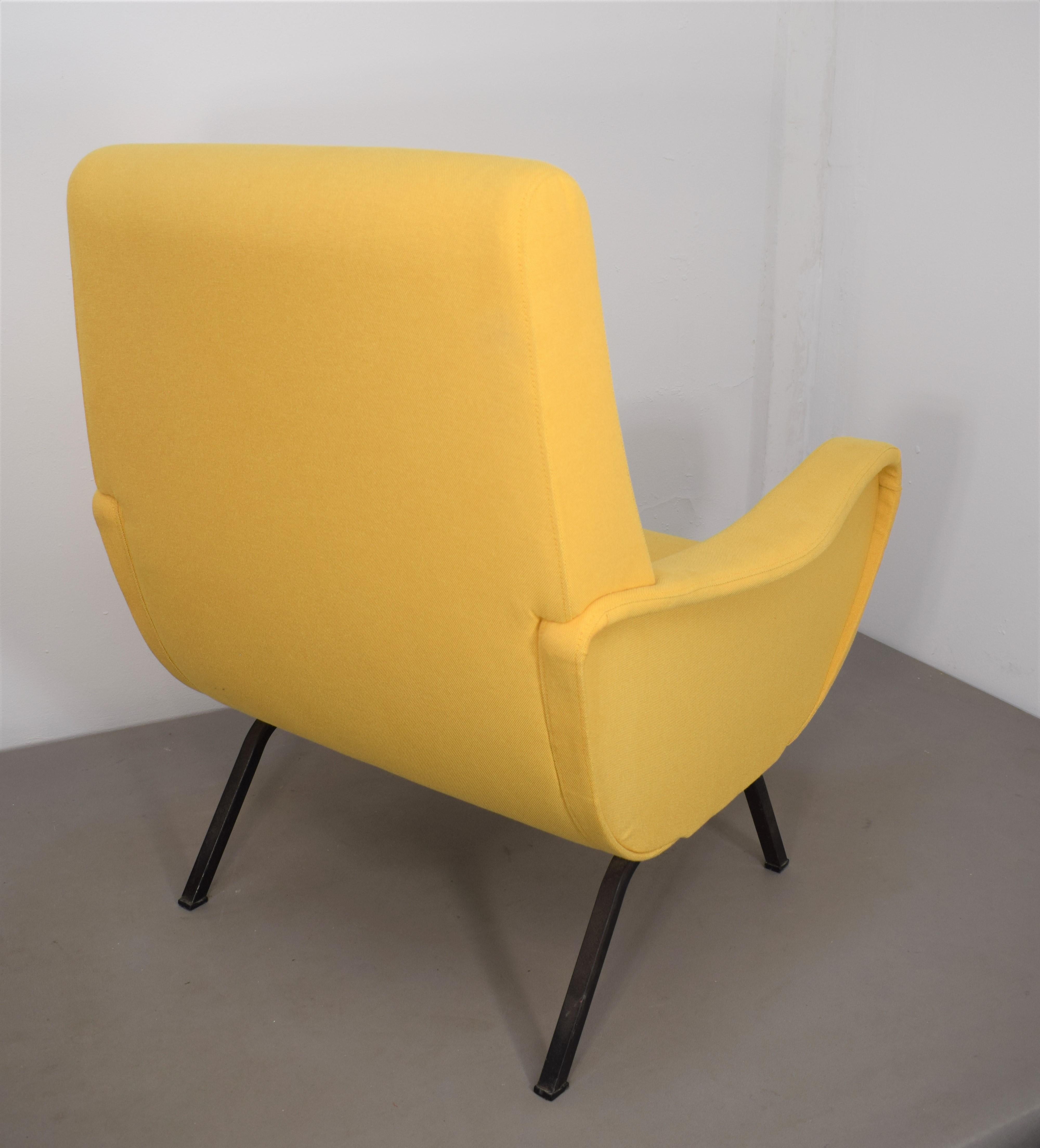 Pair of Italian Armchairs Marco Zanuso Style, 1960s For Sale 5