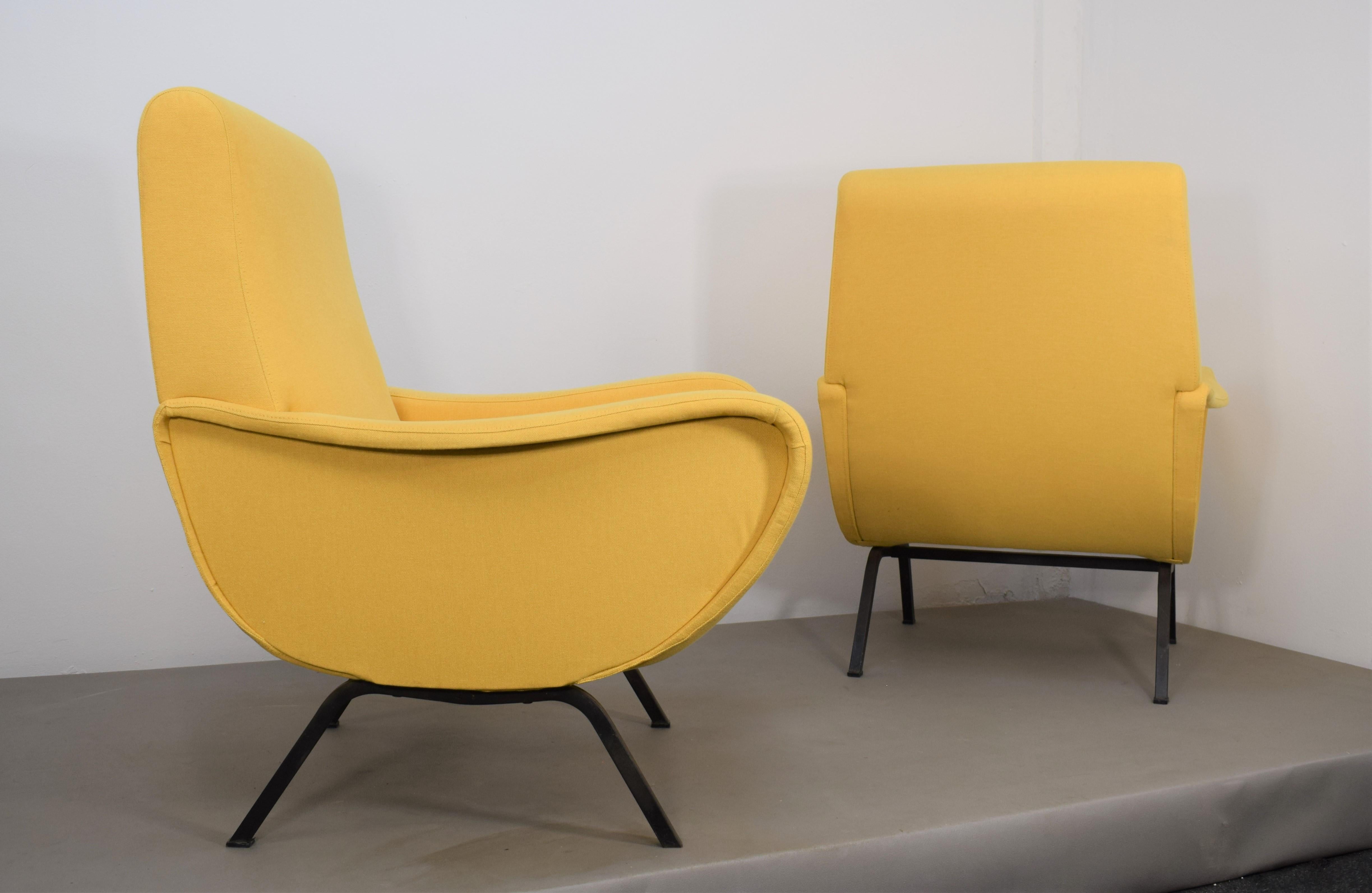 Pair of Italian armchairs Marco Zanuso style, 1960s.

Dimensions: H= 88 cm; W= 70 cm; D= 75 cm; H seat= 38 cm.