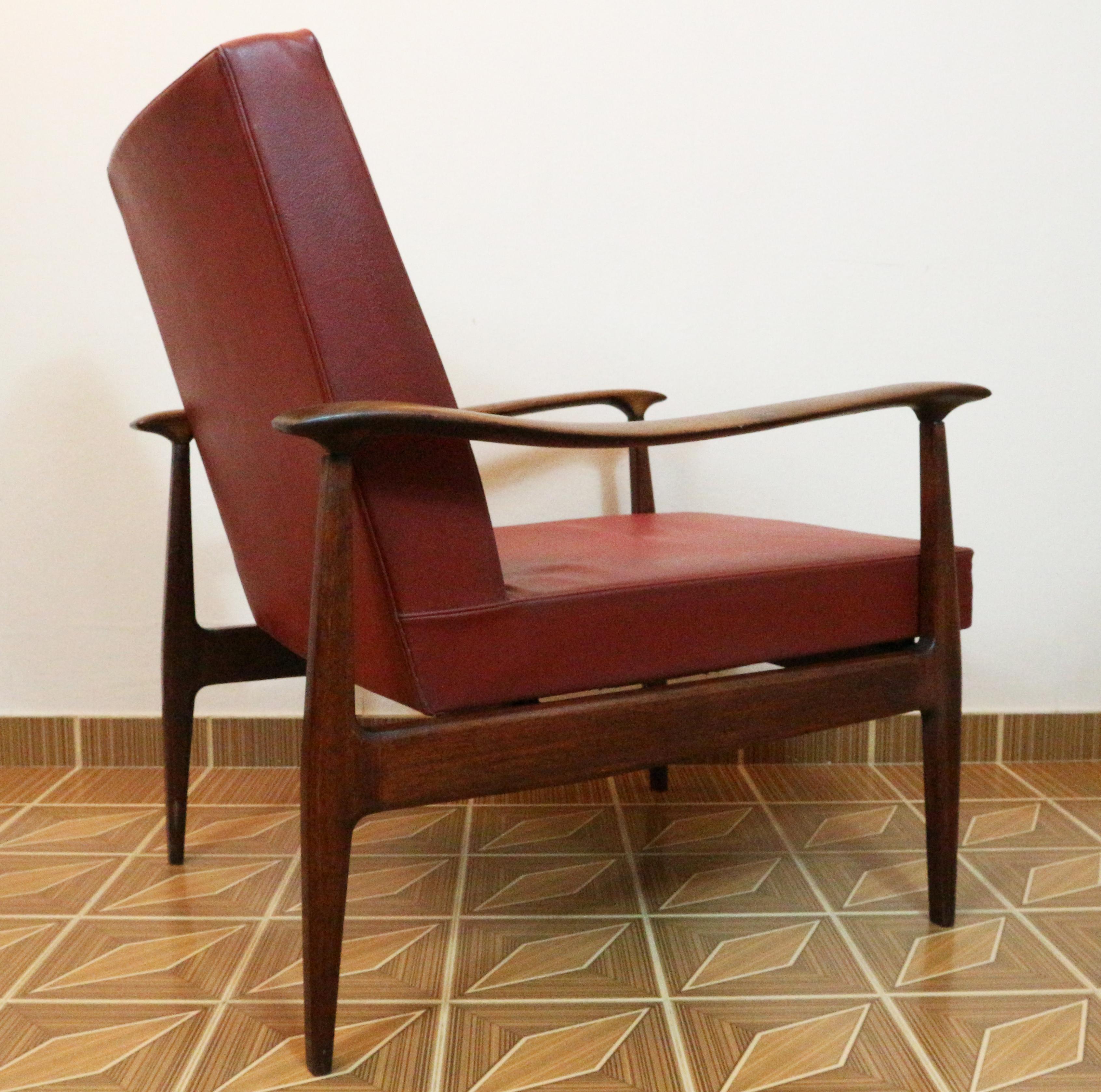 Beech Pair of Italian Armchairs Produced by Anonima Castelli, 1960s For Sale