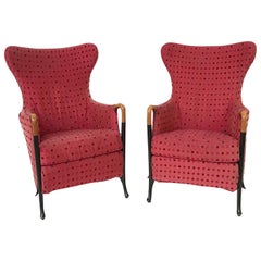Pair of Italian Armchairs "Progetti" by Umberto Asnago for Gioregetti, Original