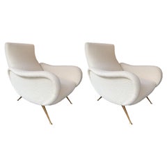 Pair of Italian Armchairs Saluzzo by Carlo Monti for CMG, Italy, 1950s