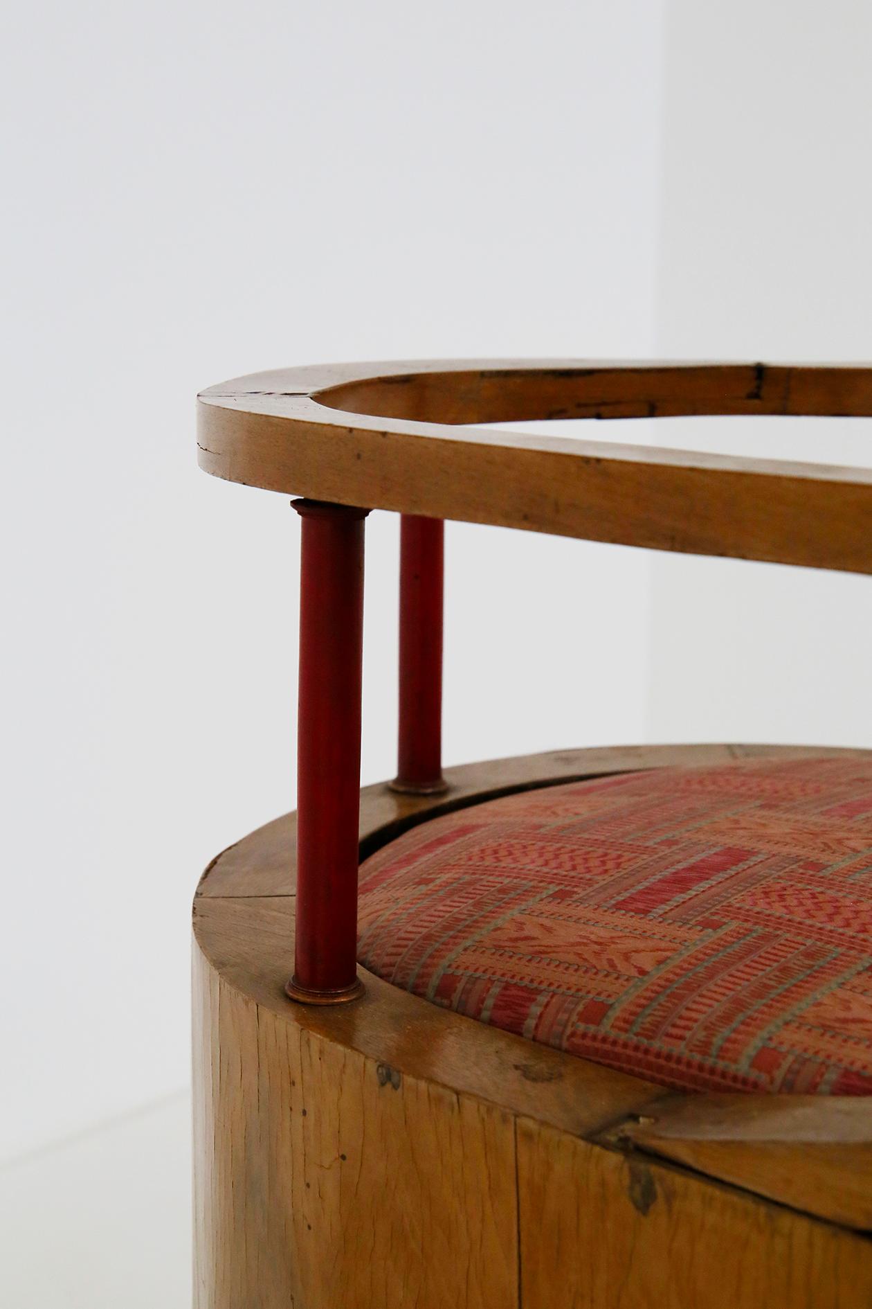 Pair of Italian Art Deco Armchairs Attributed to Giuseppe Terragni, 1920s 5