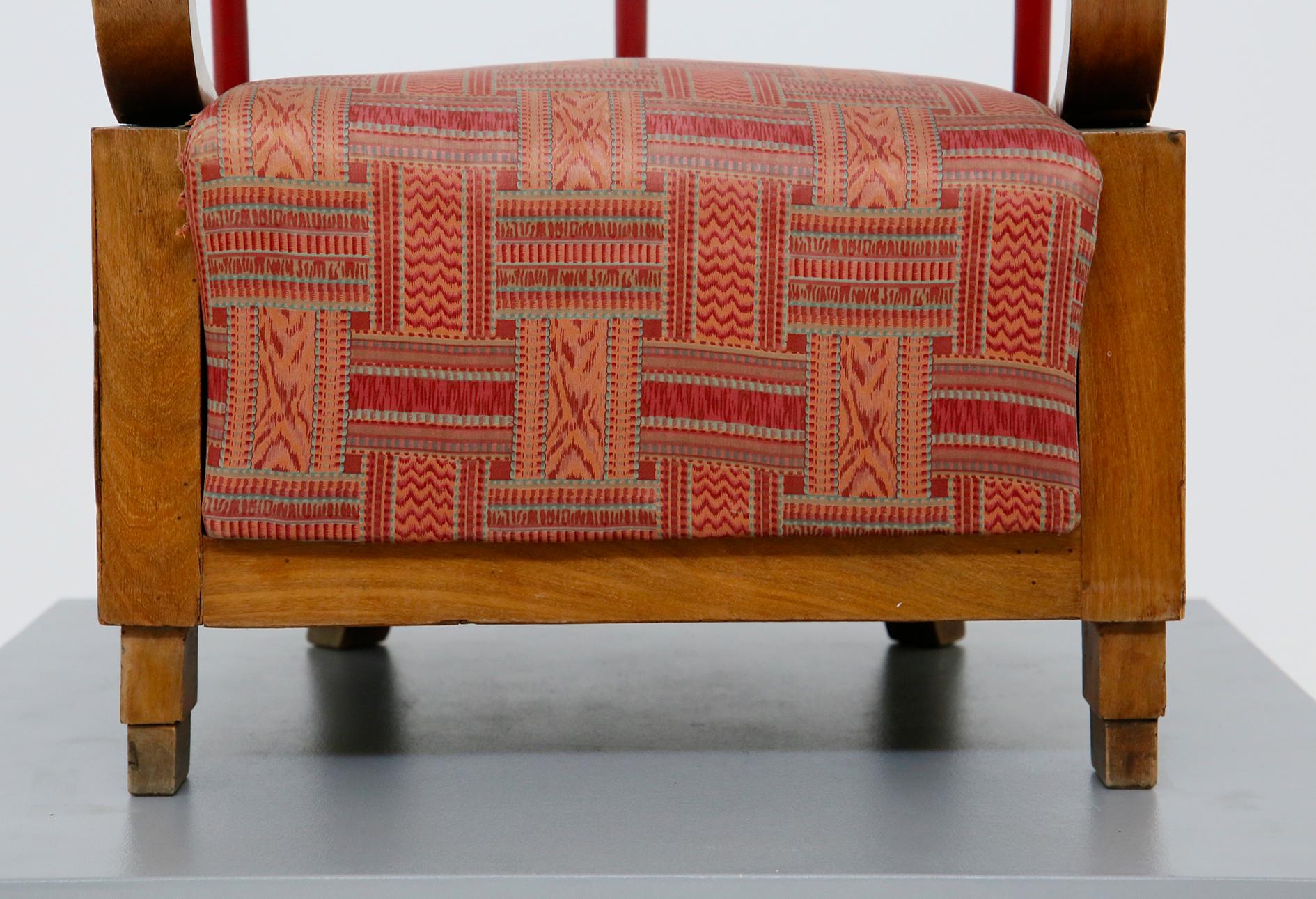 Pair of Italian Art Deco Armchairs Attributed to Giuseppe Terragni, 1920s 7