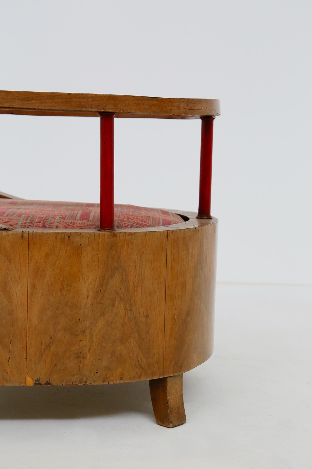 Pair of Italian Art Deco Armchairs Attributed to Giuseppe Terragni, 1920s 3