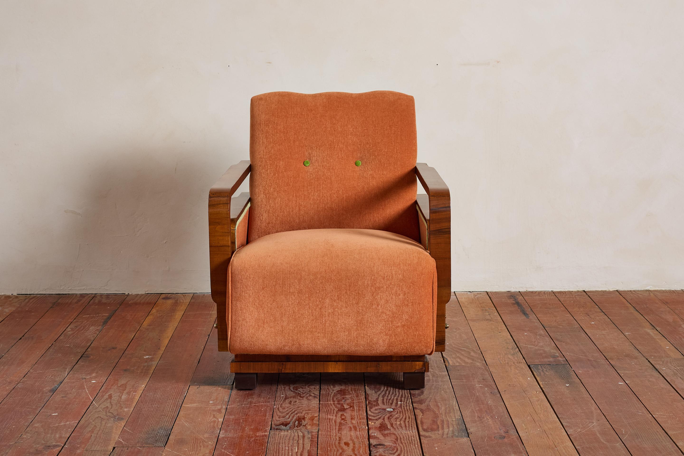 Paire de fauteuils Art déco italiens en vente 2