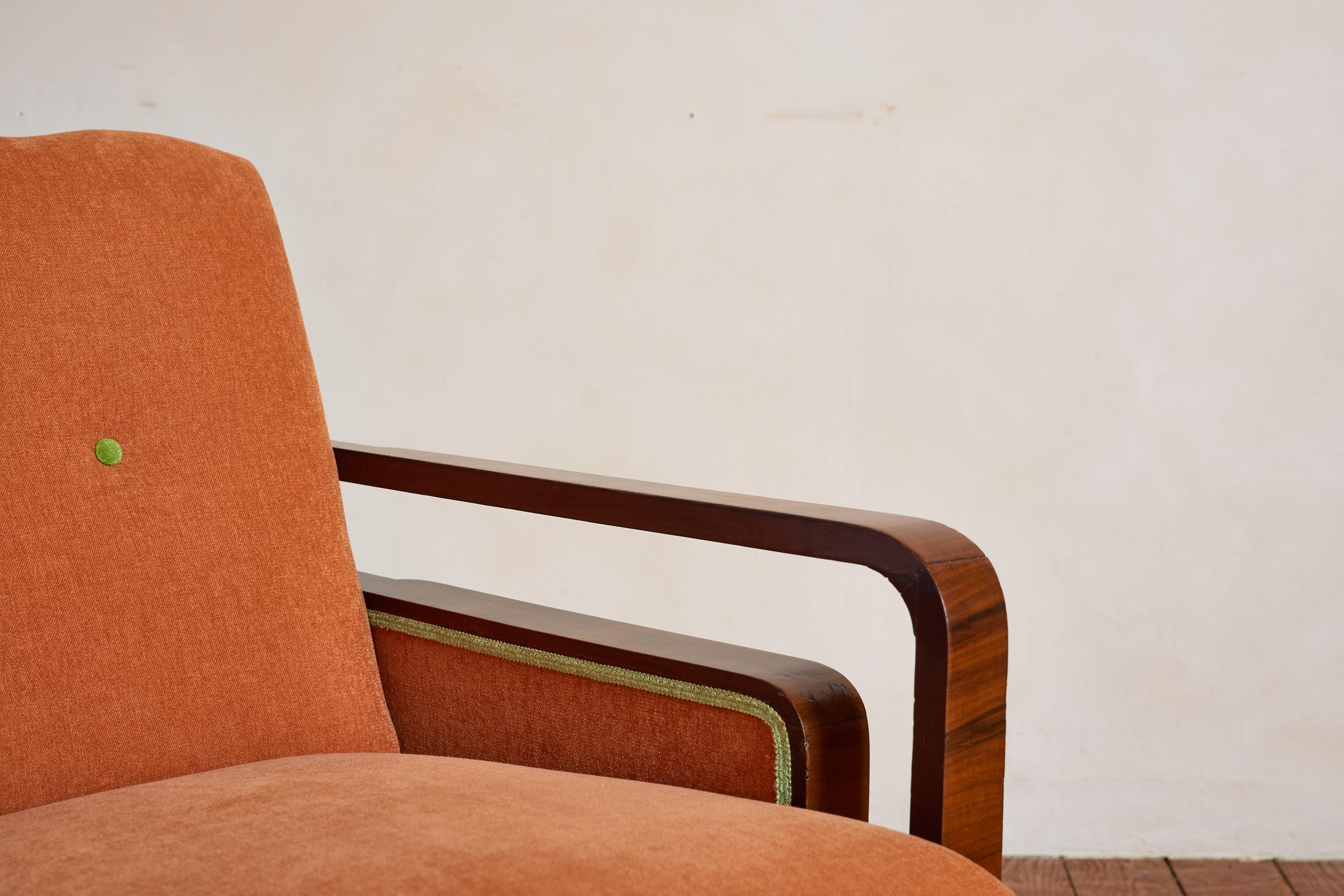 Paire de fauteuils Art déco italiens en vente 4