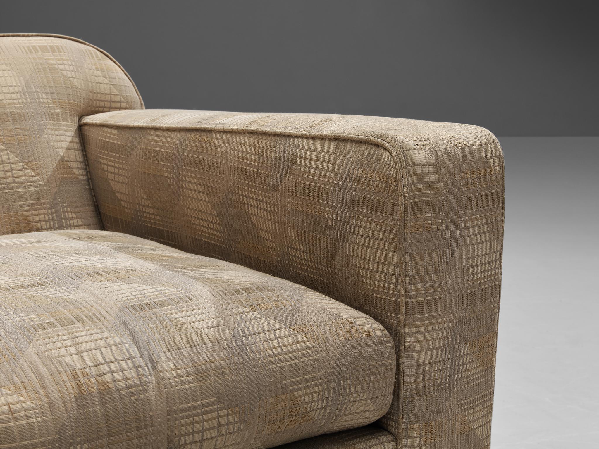 Paire de fauteuils Art Déco italiens en tapisserie beige  en vente 3