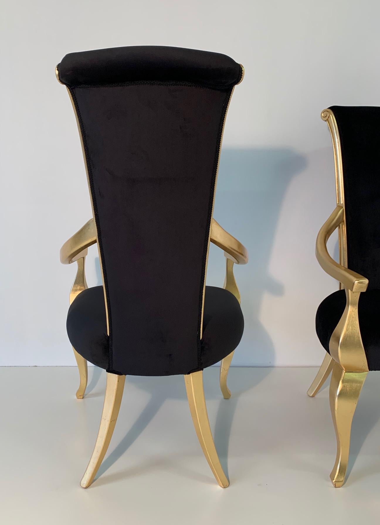 Paar italienische Art-Déco-Stühle mit Armlehne im Zustand „Gut“ in Meda, MB