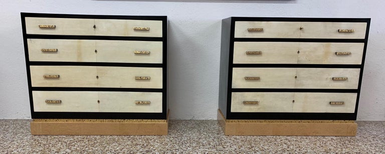 Pair Of Italian Art Deco Chests Of Drawers 1930s For Sale At 1stdibs