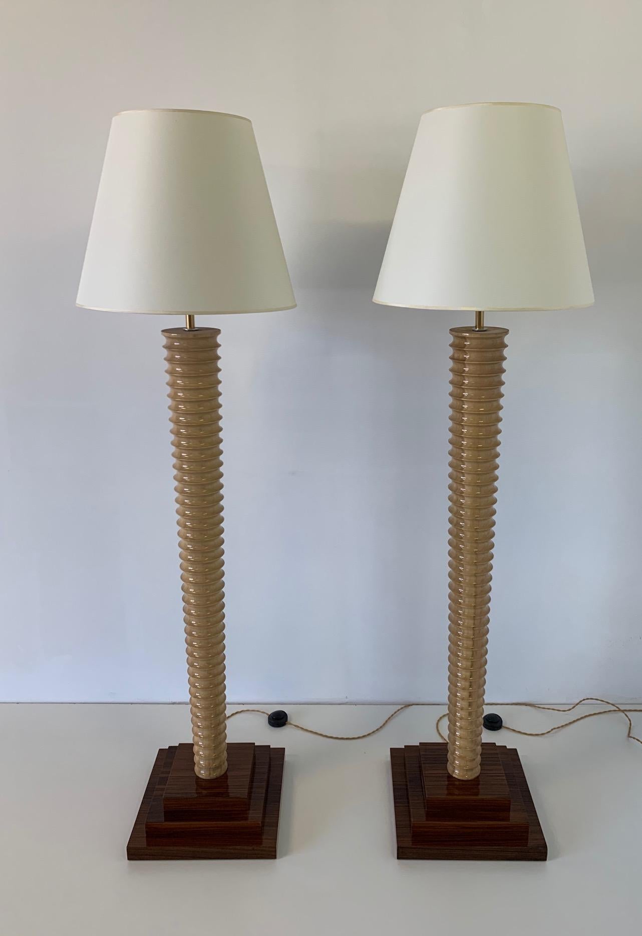 Pair of Italian Art Deco Floor Lamps In Good Condition In Meda, MB