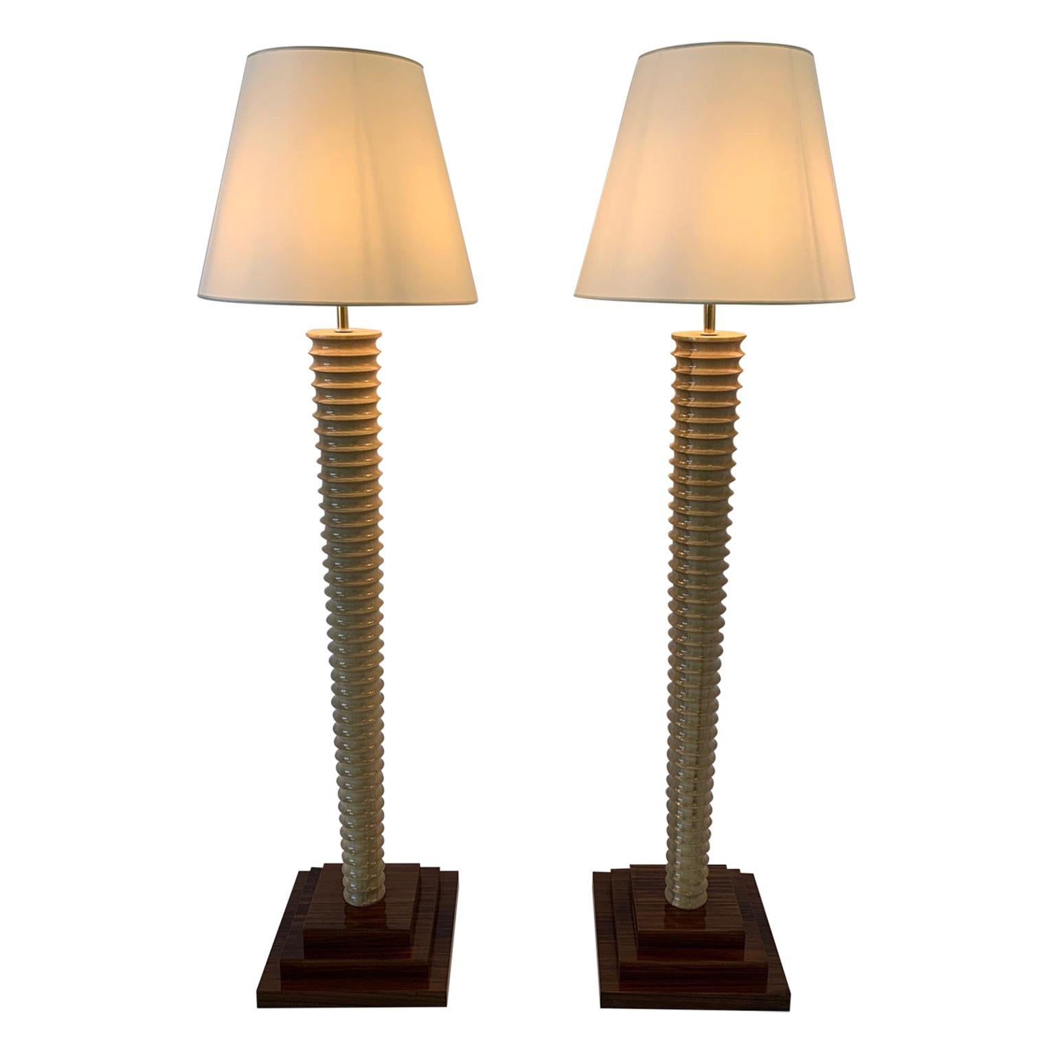 Pair of Italian Art Deco Floor Lamps