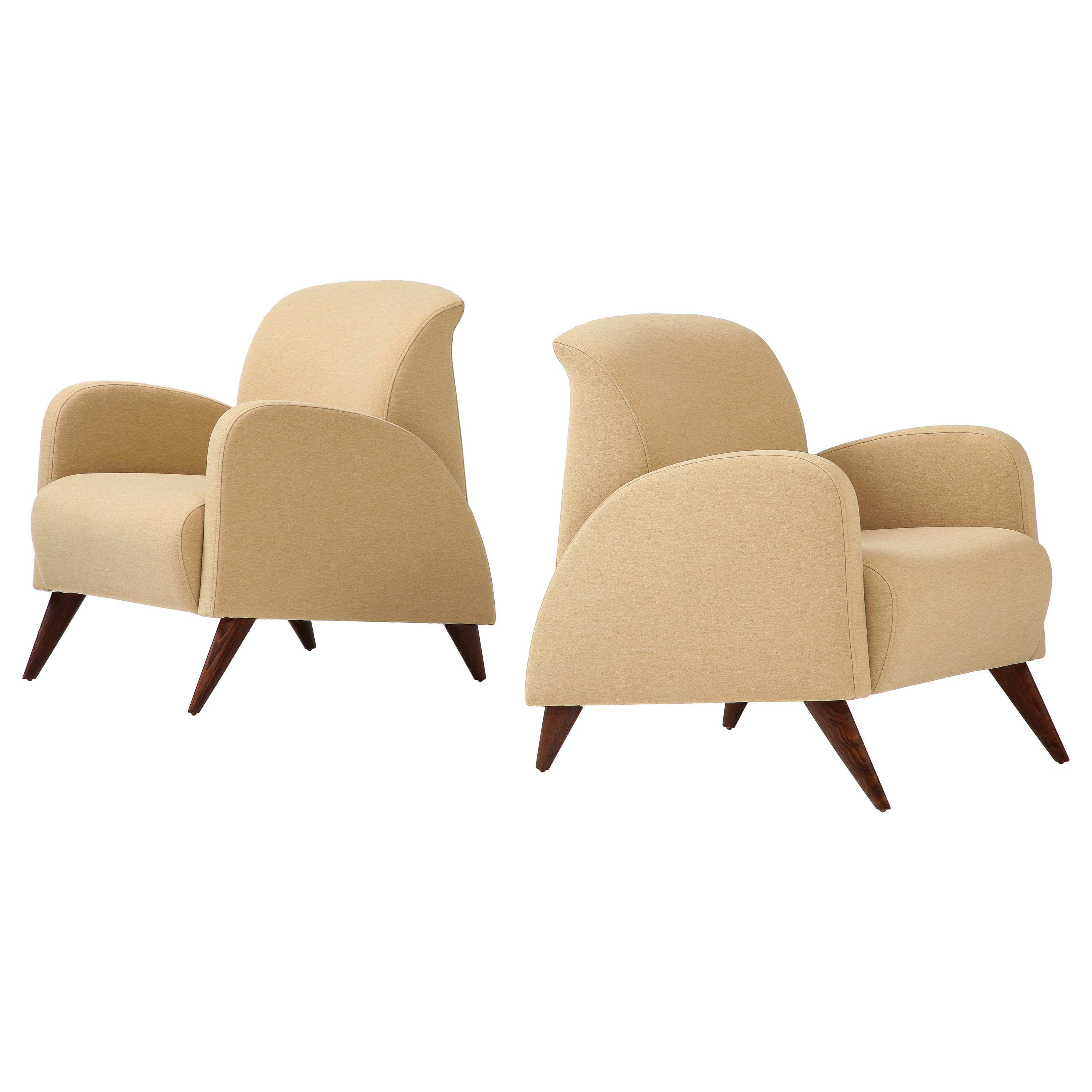 Paire de chaises longues italiennes Art déco, vers 1940