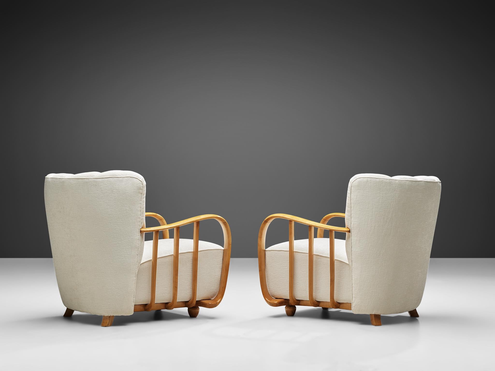 Pair of Italian Art Deco Lounge Chairs 1