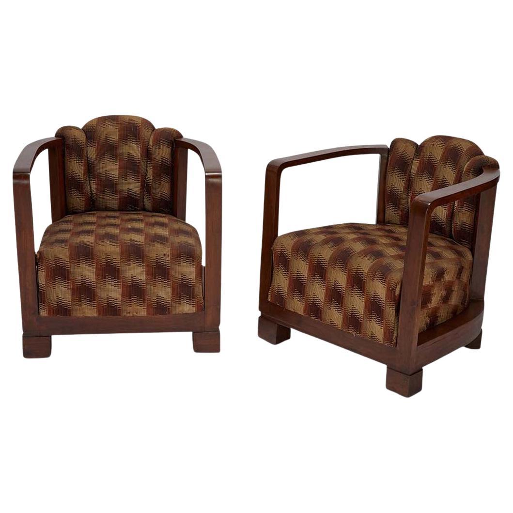 Pair of Italian Art Deco Lounge Chairs