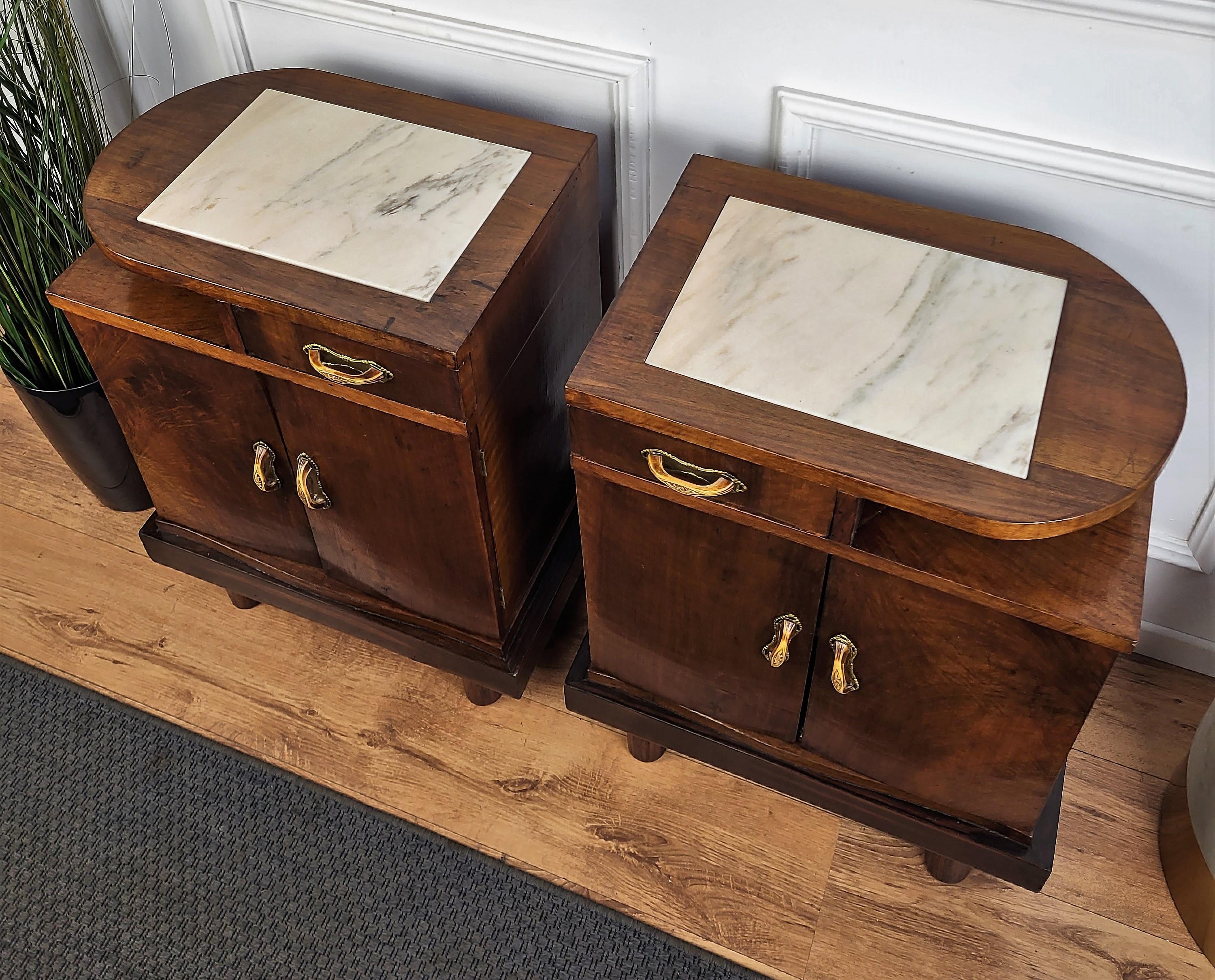 art deco nightstand pair