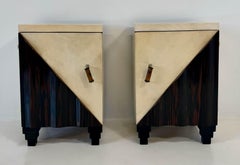 Paire de tables de nuit italiennes Art déco attribuées à Gaetano Borsani, années 1930