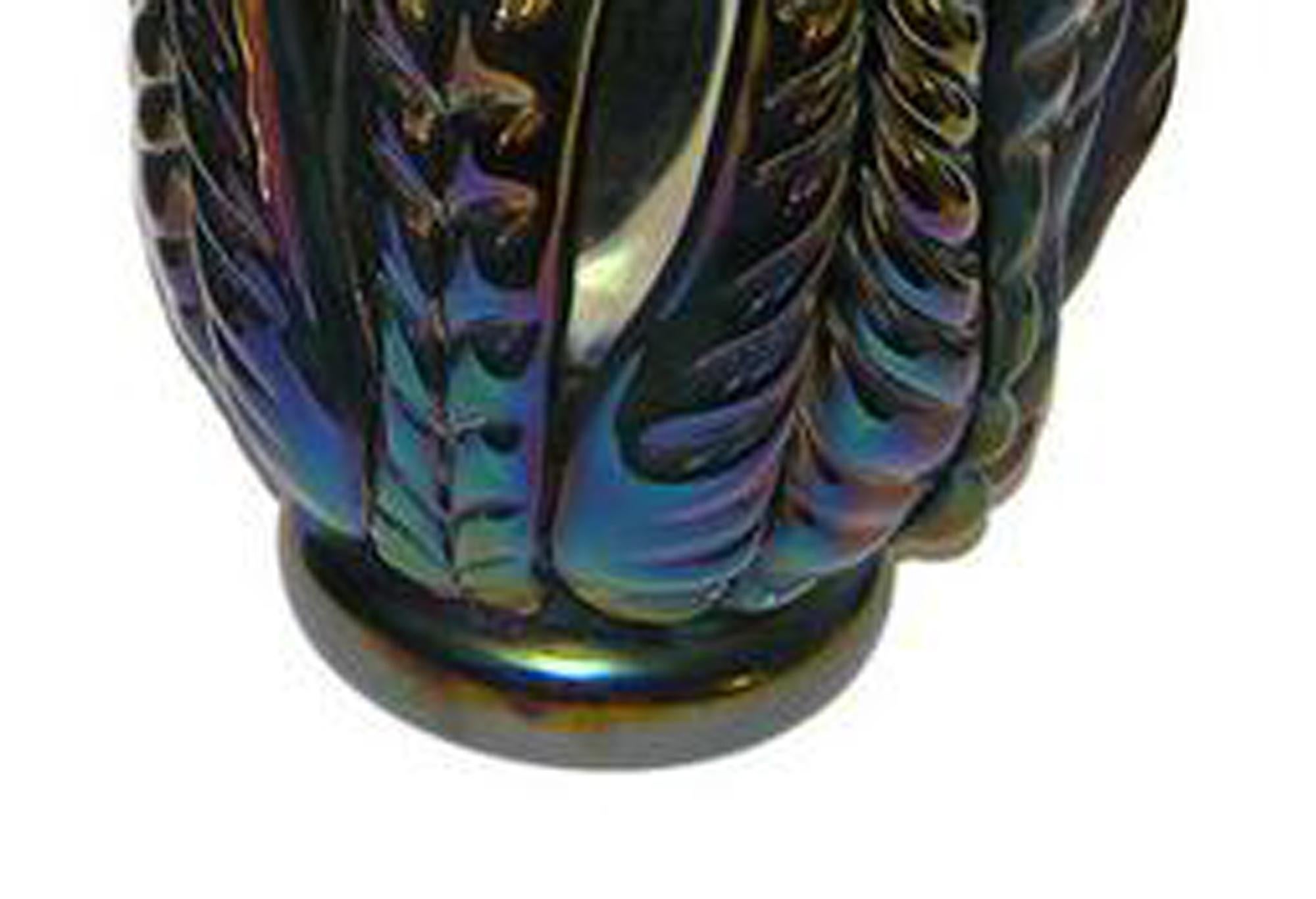 Pair of Italian Art Deco of Murano Glass Vases In Excellent Condition For Sale In Kingston, NY