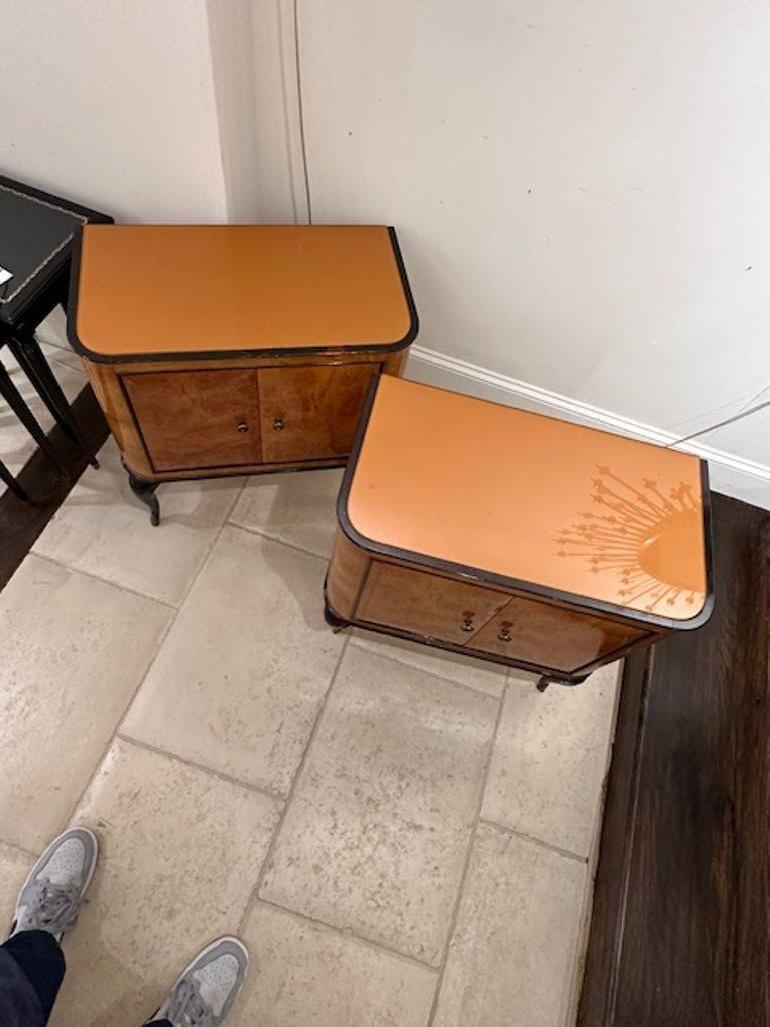 Pair of Italian Art Deco Side Tables For Sale 3